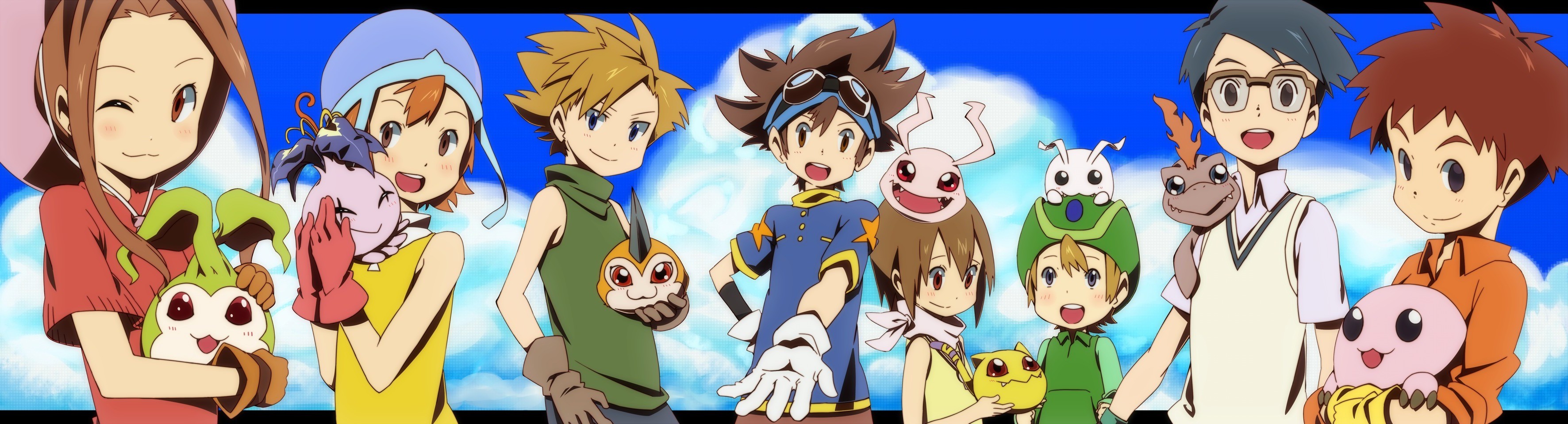 Digimon Adventure characters and Digimon HD Wallpaper