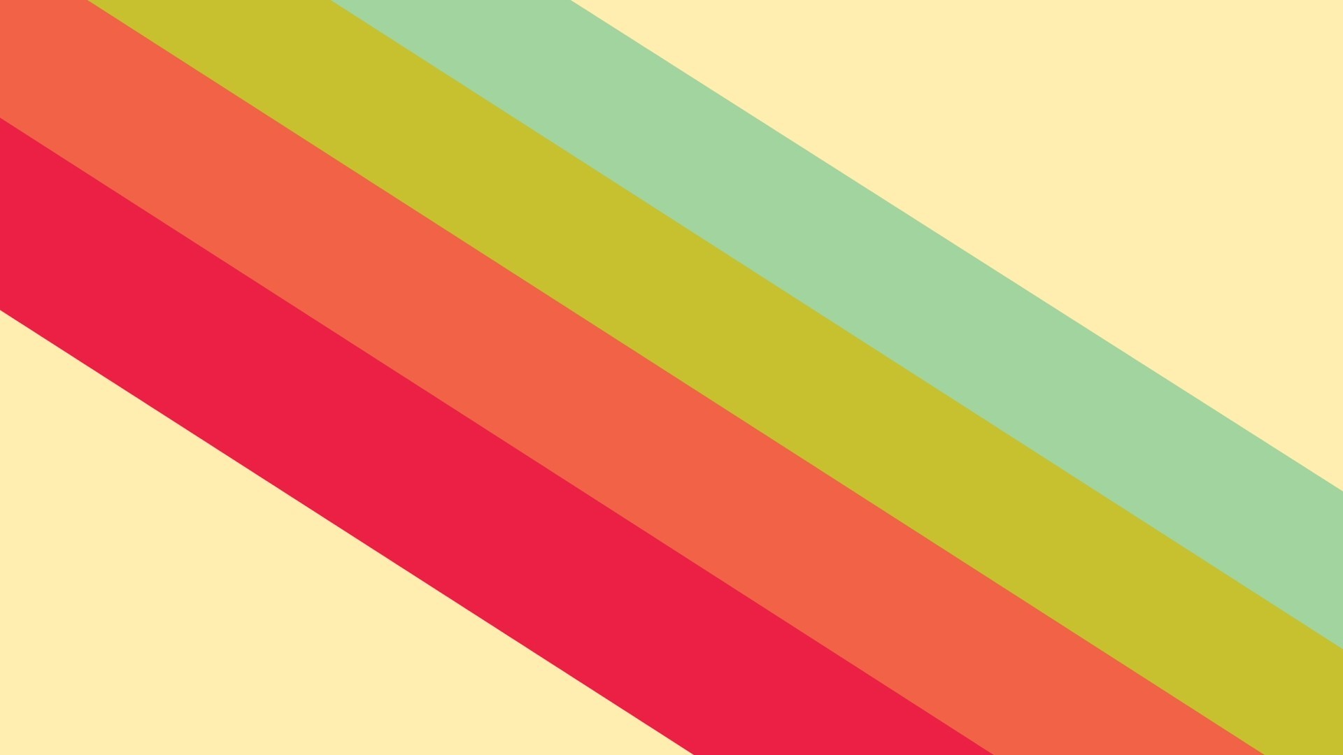 Colorful diagonal stripes on a cream background HD Wallpaper