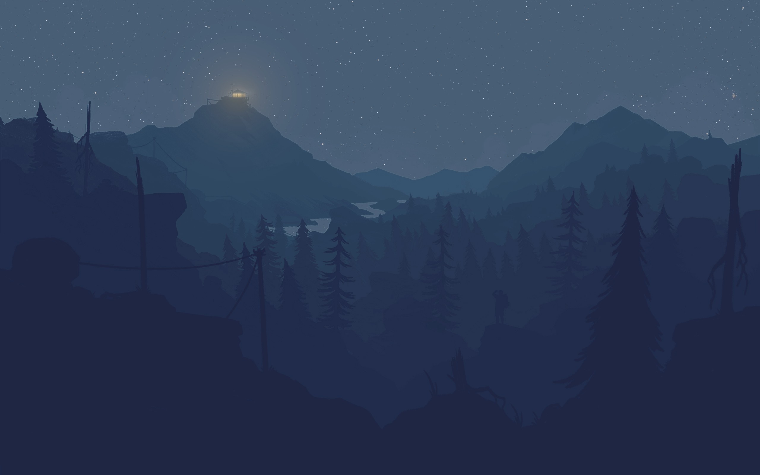 Firewatch video game landscape artwork HD Wallpaper