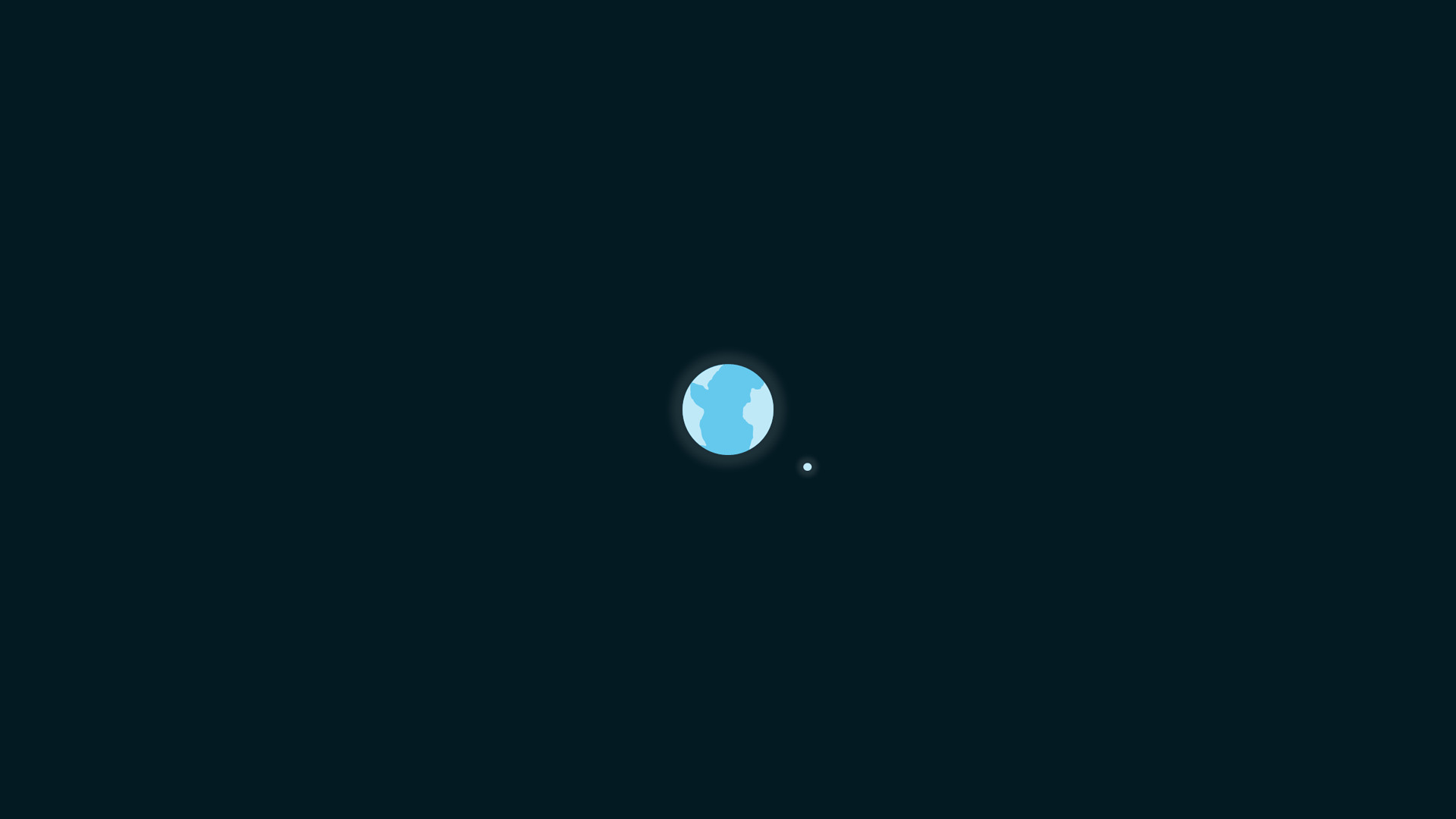 Minimalist Earth and Moon in Space HD Wallpaper