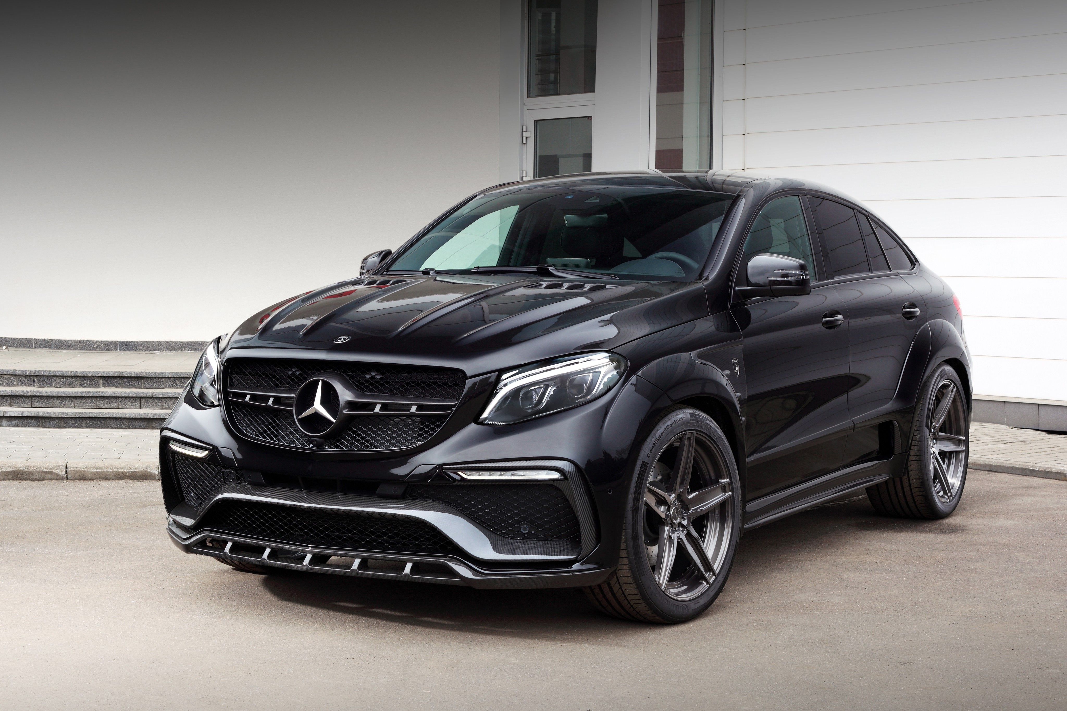 Black Mercedes-Benz GLE Inferno SUV HD Wallpaper