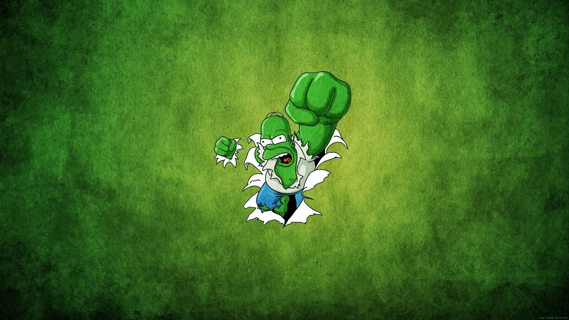 Homer Simpson as Hulk HD Wallpaper