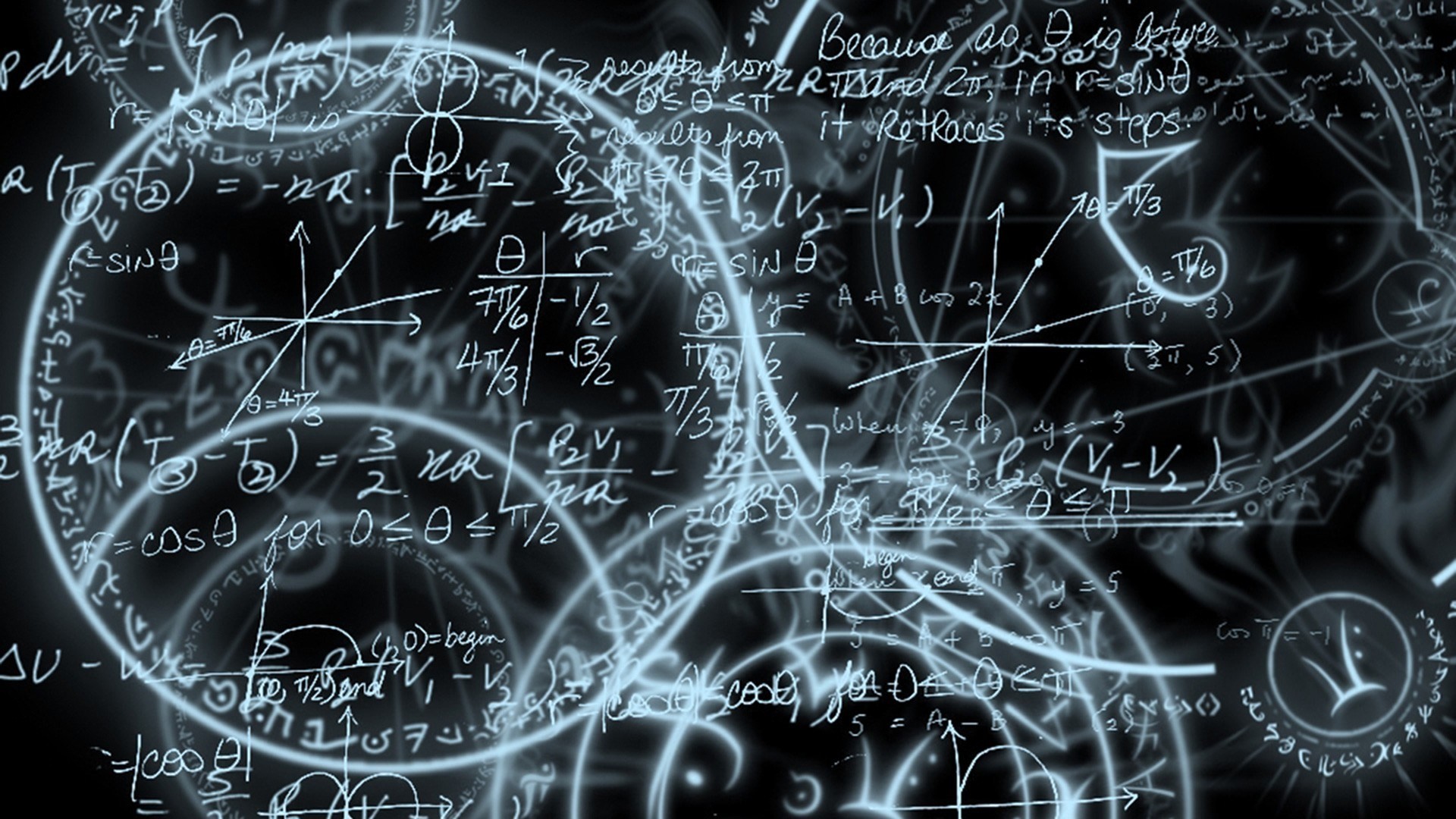Abstract Mathematics Formulas and Symbols HD Wallpaper