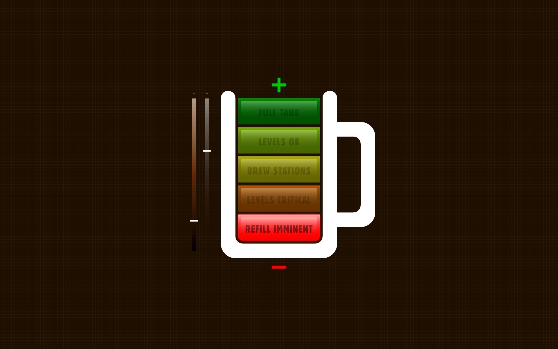 Beer mug battery level indicator HD Wallpaper