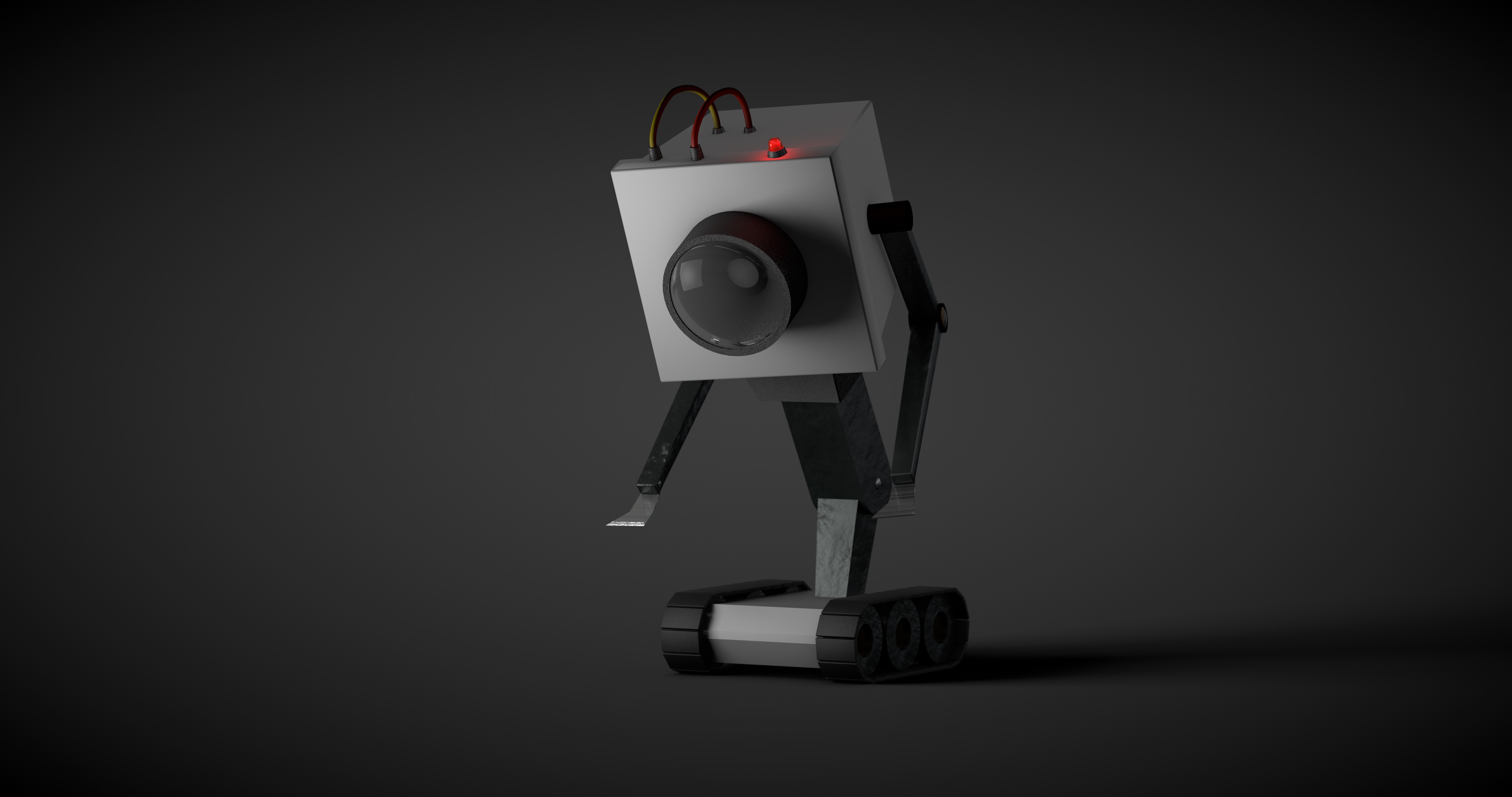 Camera robot with treads and arms HD Wallpaper