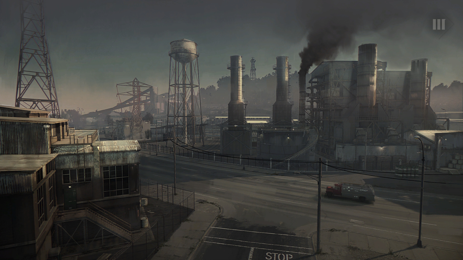 Mafia III artwork of an industrial complex HD Wallpaper