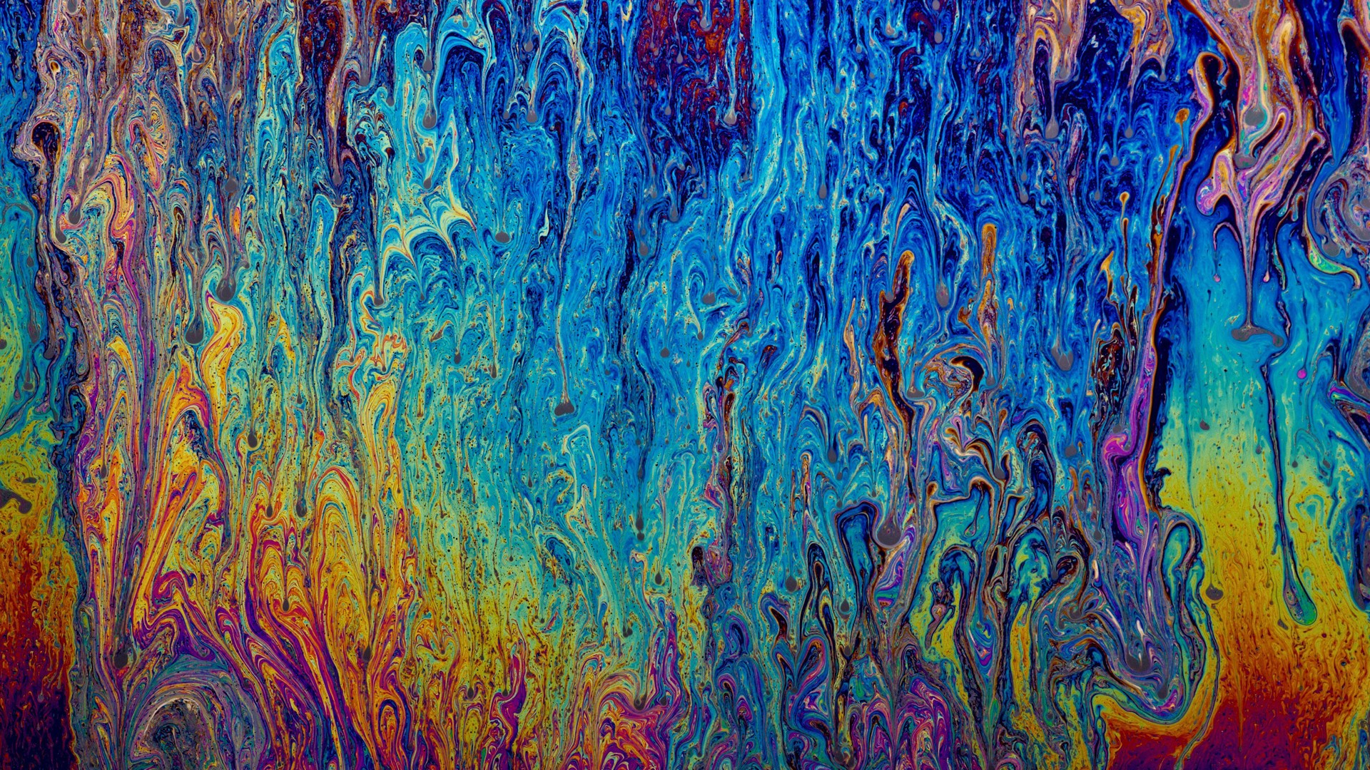 Colorful abstract soap film macro HD Wallpaper