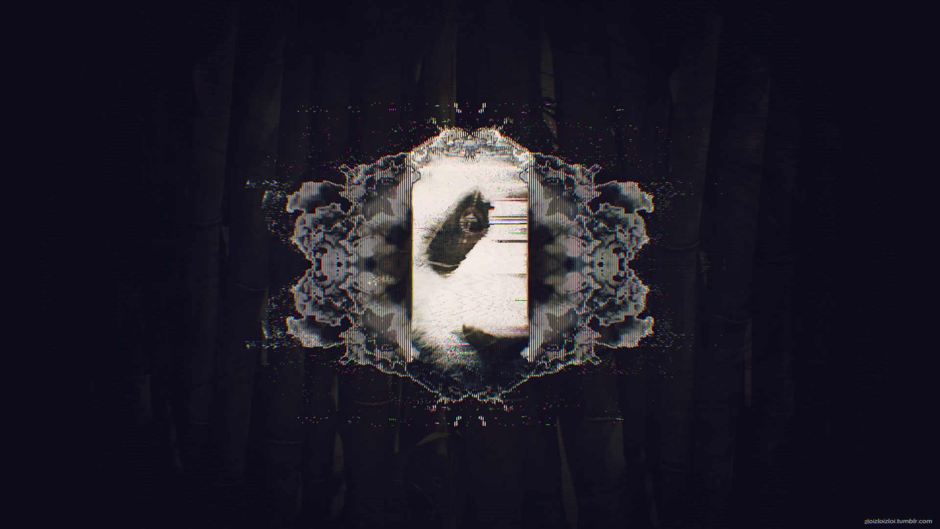 Abstract Glitch Art Panda HD Wallpaper