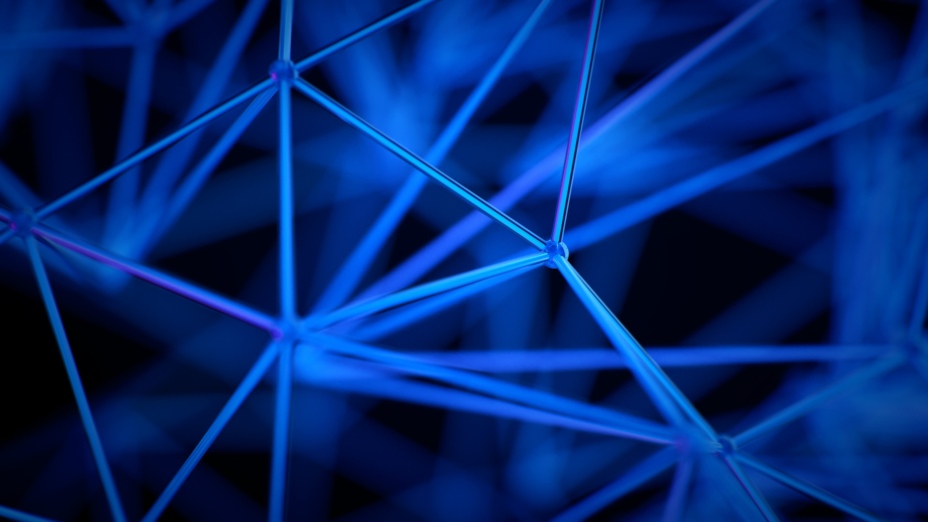 Abstract blue geometric network pattern HD Wallpaper