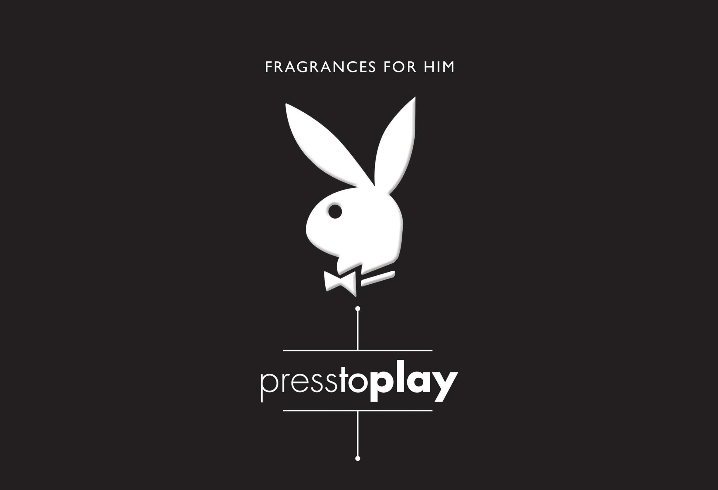 Playboy Fragrances for Him Press to Play logo HD Wallpaper