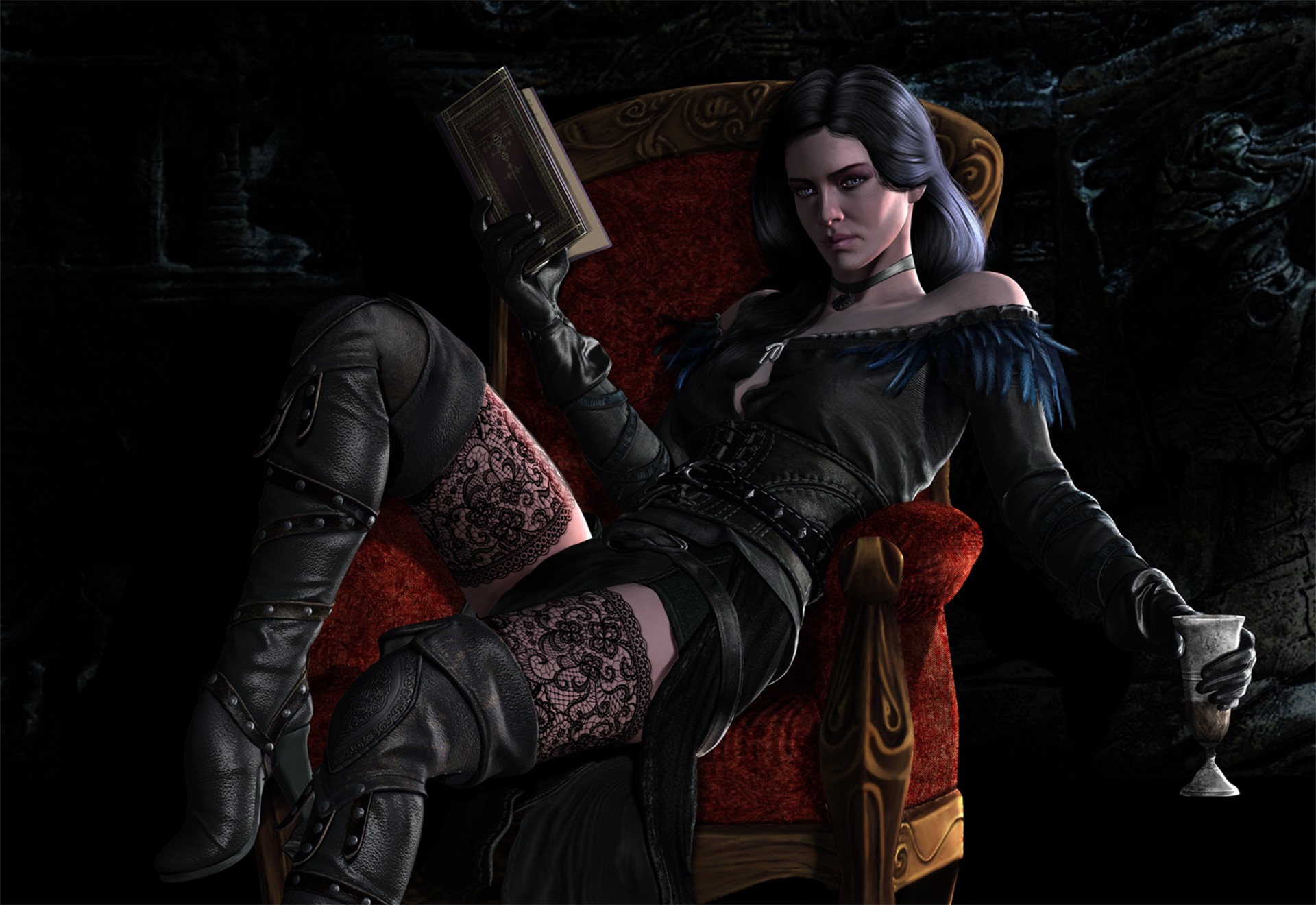 Yennefer of Vengerberg from The Witcher 3 Wild Hunt HD Wallpaper