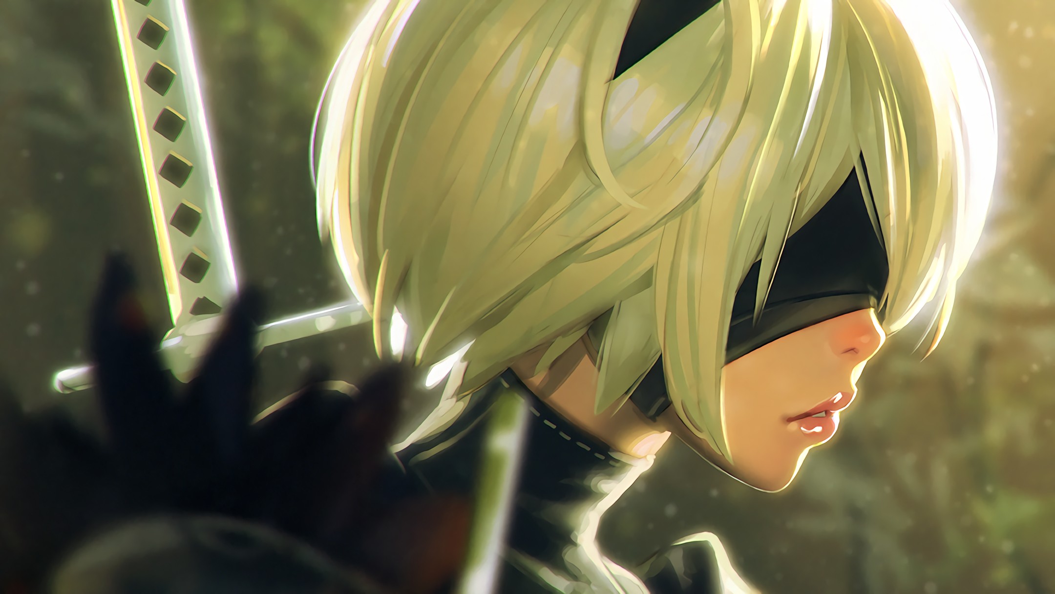 2B from NieR: Automata with sword HD Wallpaper