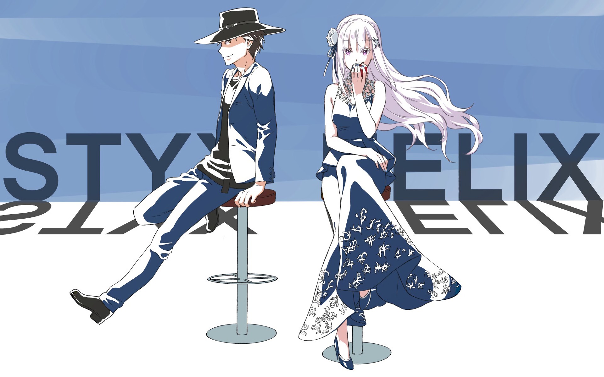 Emilia and Natsuki Subaru from Re:Zero HD Wallpaper