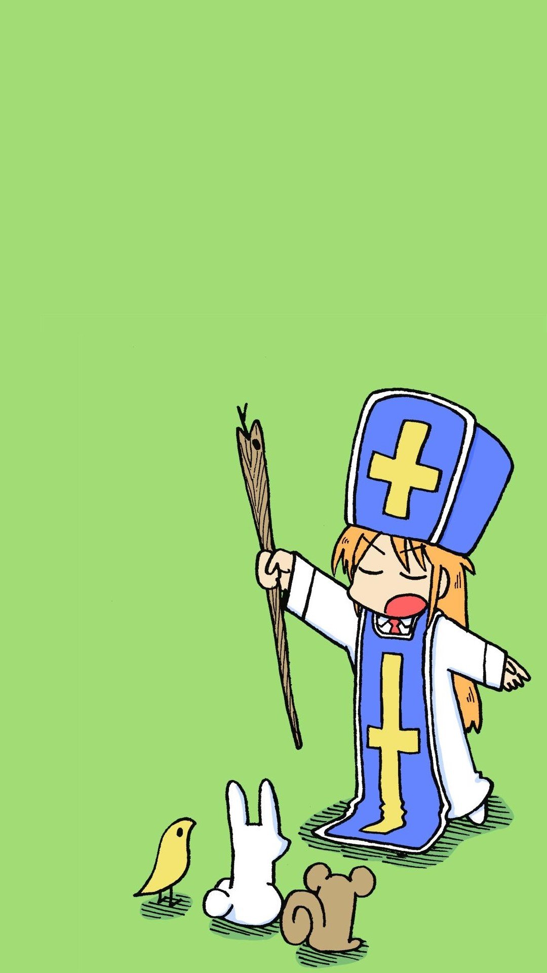 Hakase Shinonome from Nichijou with animals HD Wallpaper