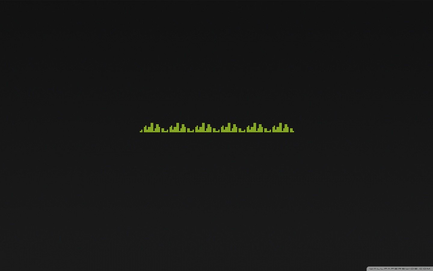 Minimalist green equalizer on black background HD Wallpaper