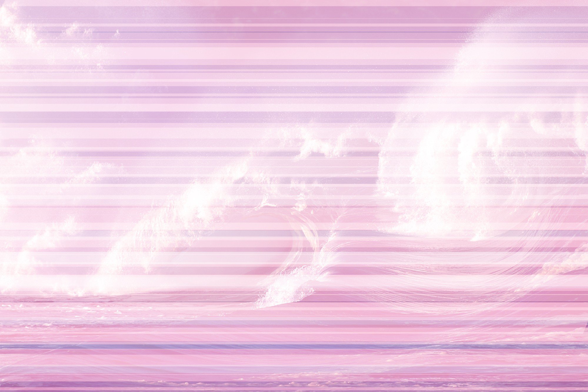 Pink and purple striped abstract with clouds HD Wallpaper