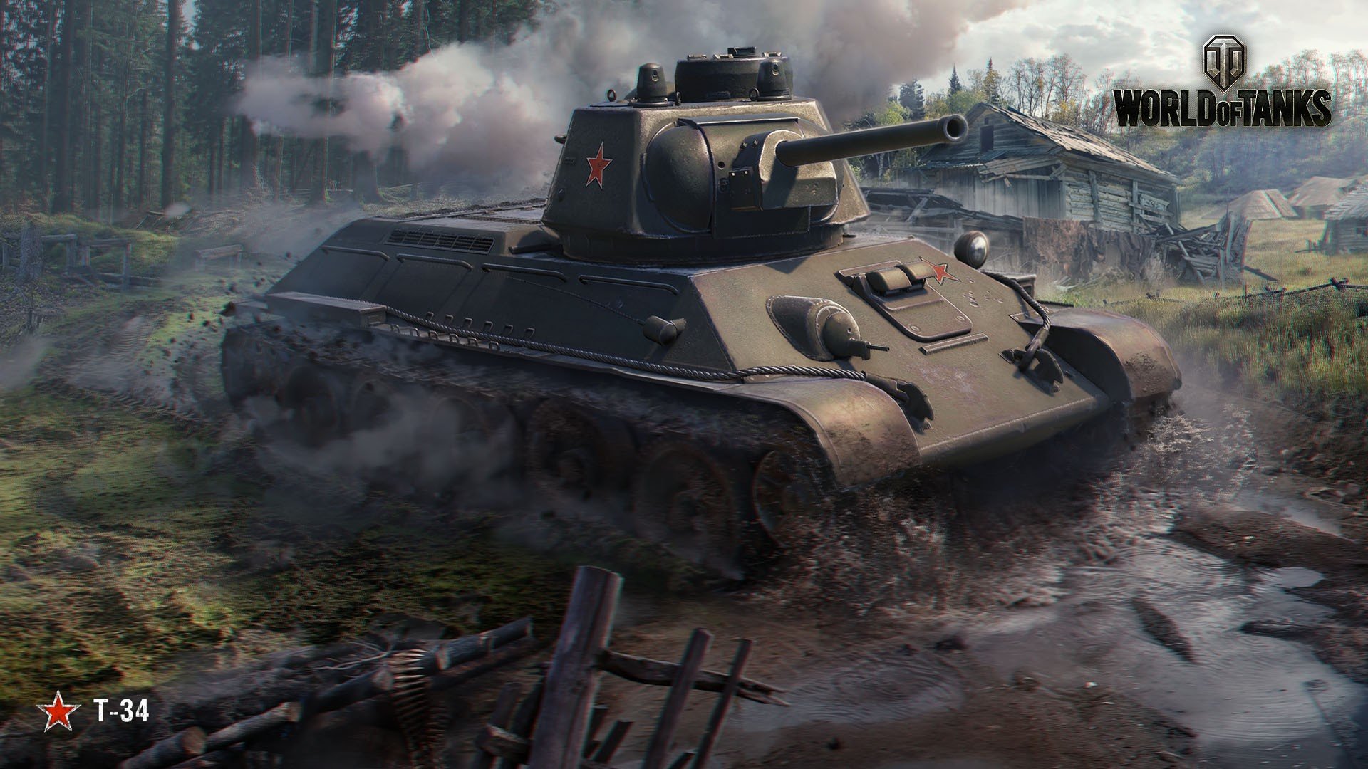T-34 tank in World of Tanks HD Wallpaper