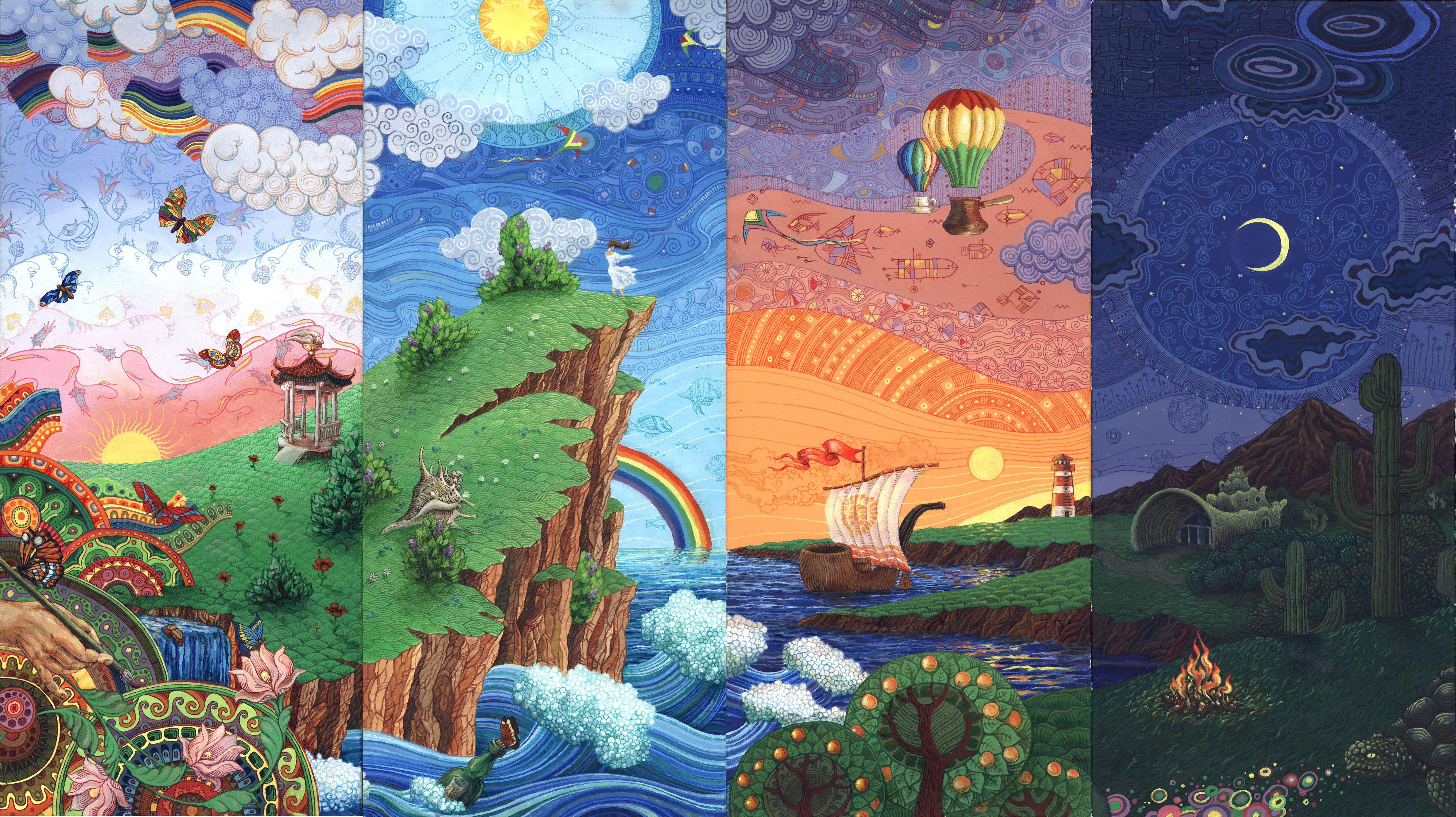Four Seasons artwork by Aleksander Zhelonkin HD Wallpaper