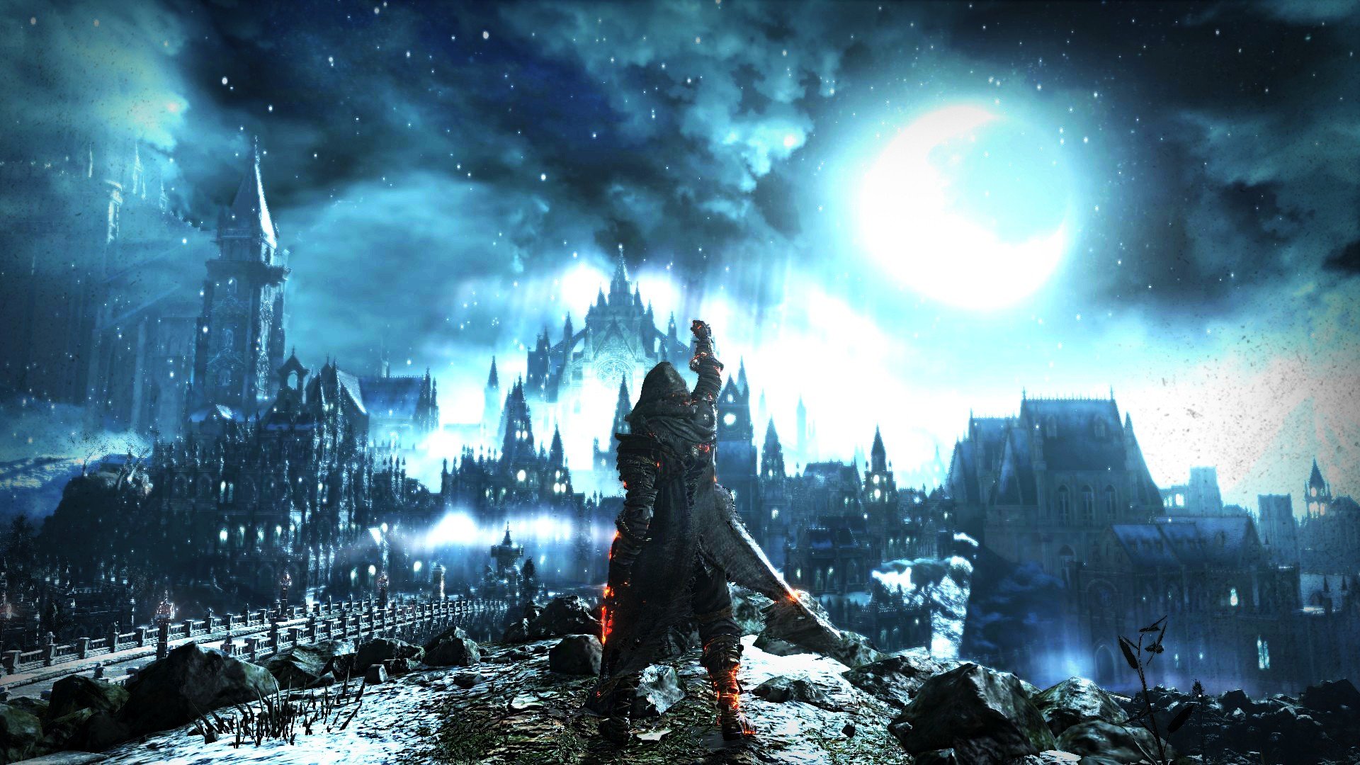 Dark Souls III Knight under the Moon HD Wallpaper