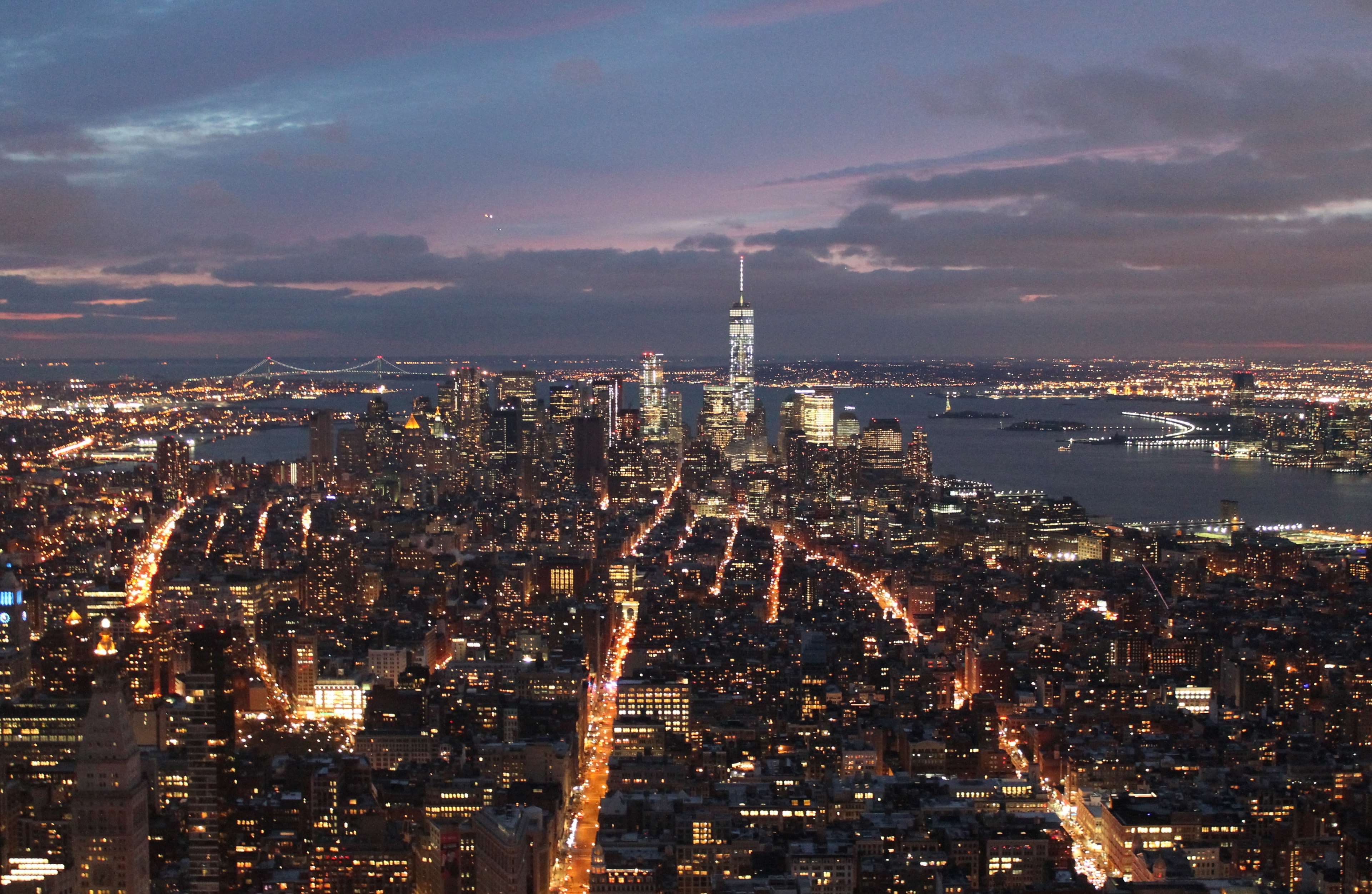 New York City Skyline at Night 4K HD Wallpaper