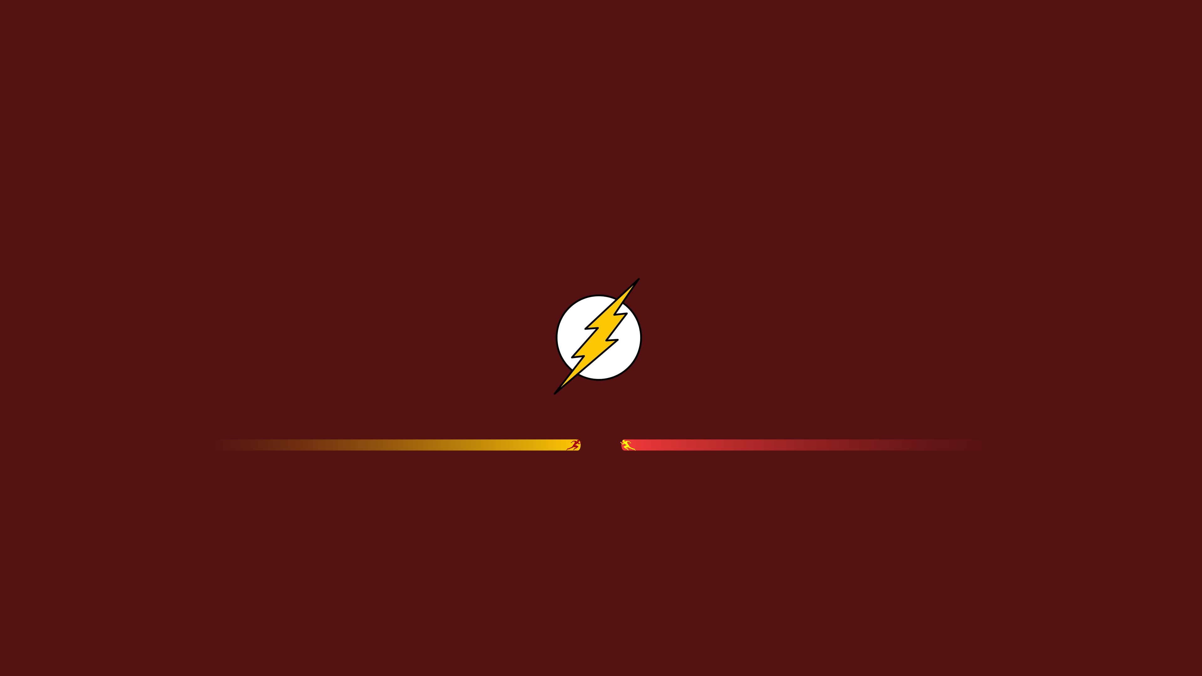 The Flash minimalist logo with lightning streaks HD Wallpaper