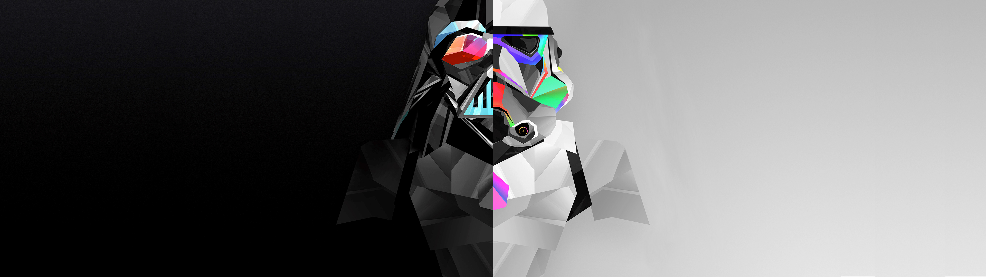 Stormtrooper and Darth Vader from Star Wars artwork 4K HD Wallpaper