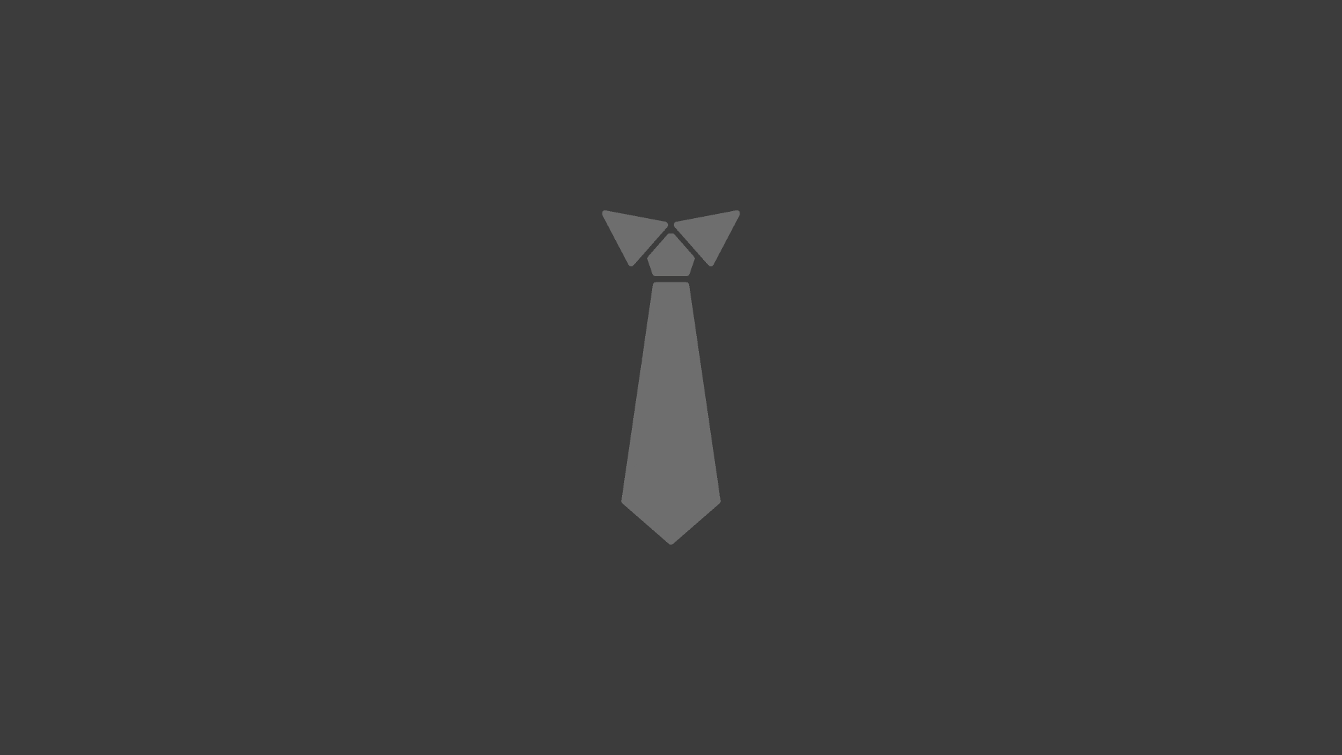 Minimalist Gray Tie Icon on Dark Background HD Wallpaper