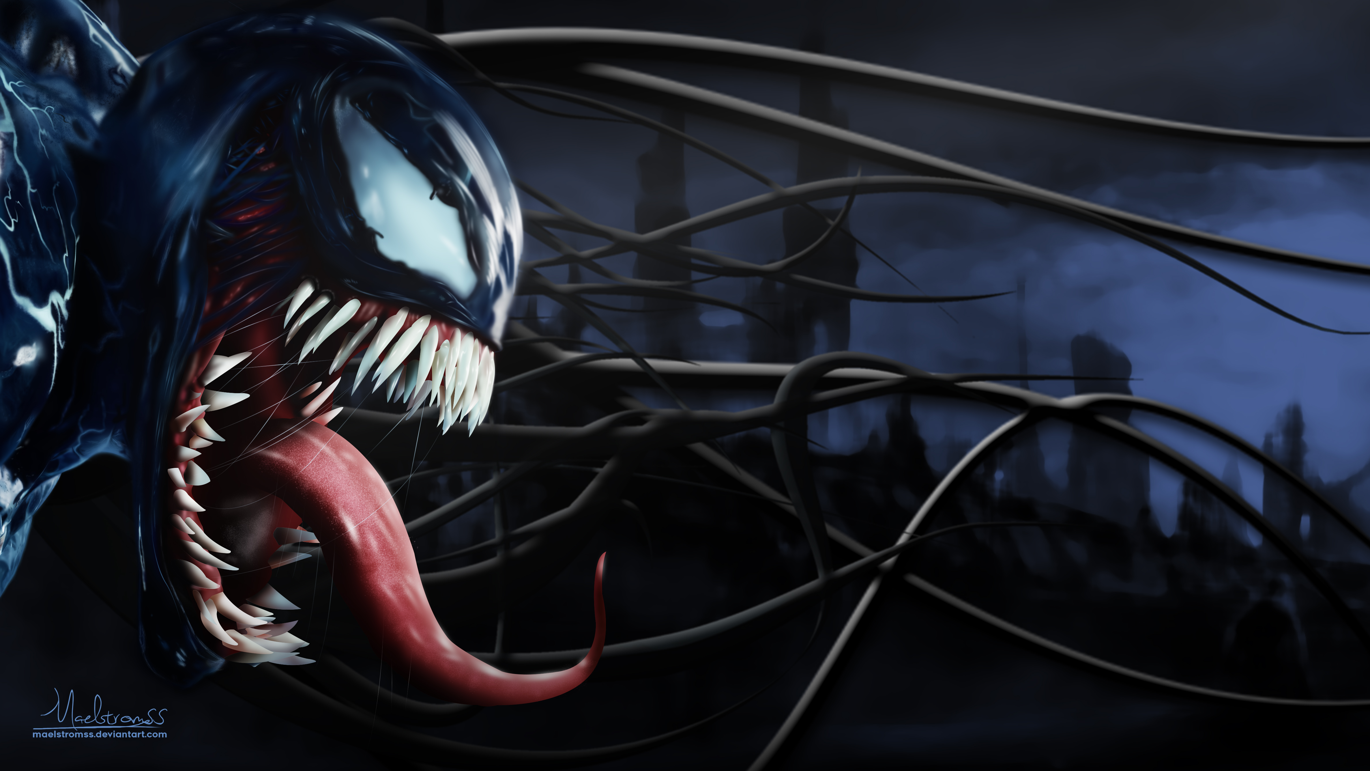 Venom from Marvel Comics artwork HD Wallpaper