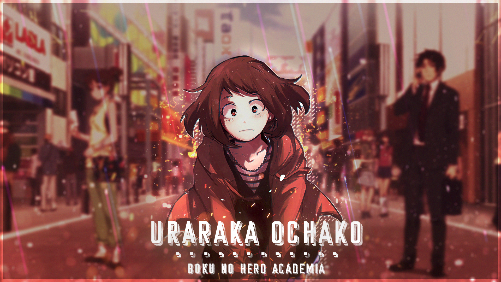 Ochaco Uraraka from My Hero Academia in a city HD Wallpaper