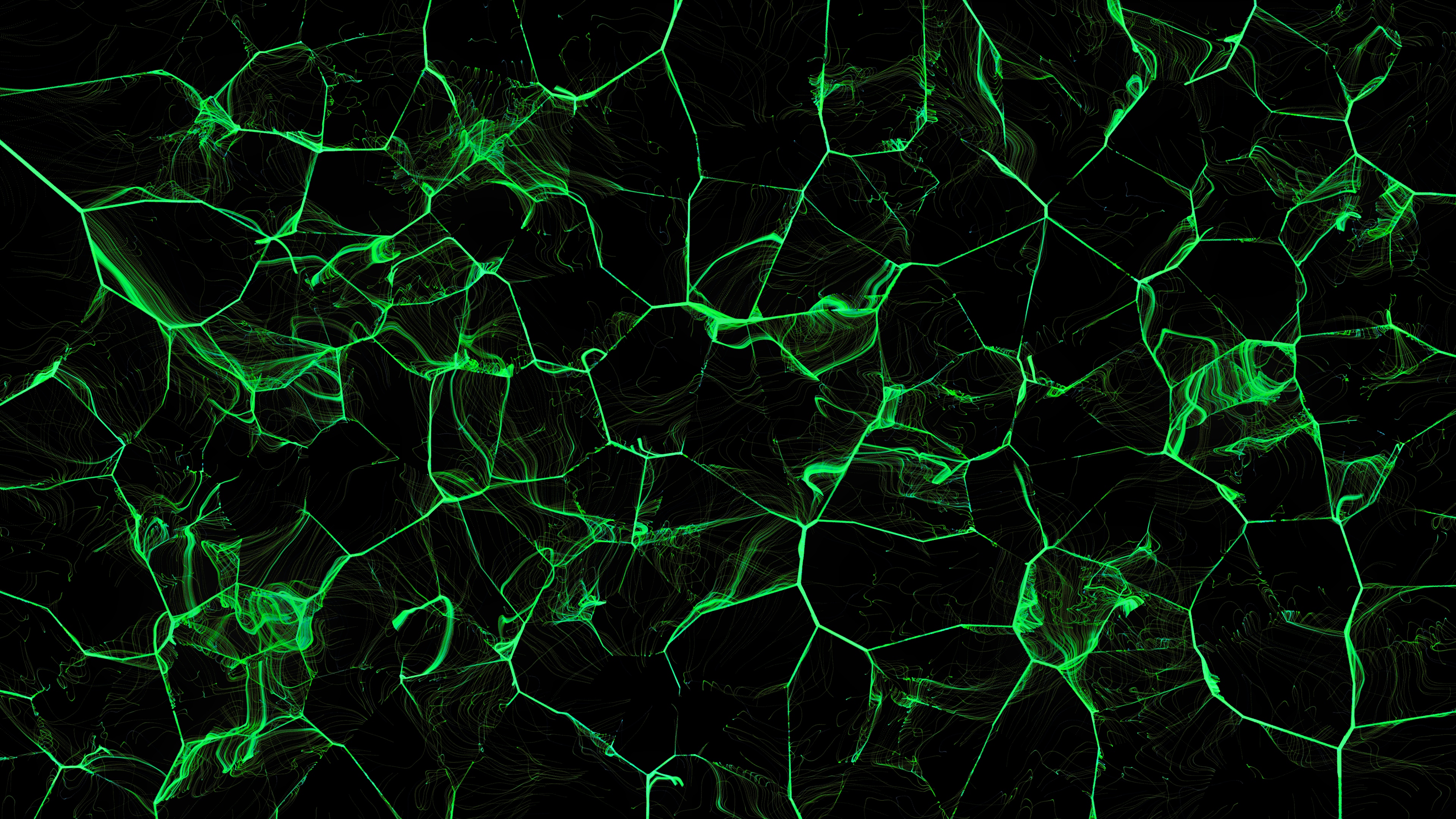 Abstract Green Crackle Pattern HD Wallpaper
