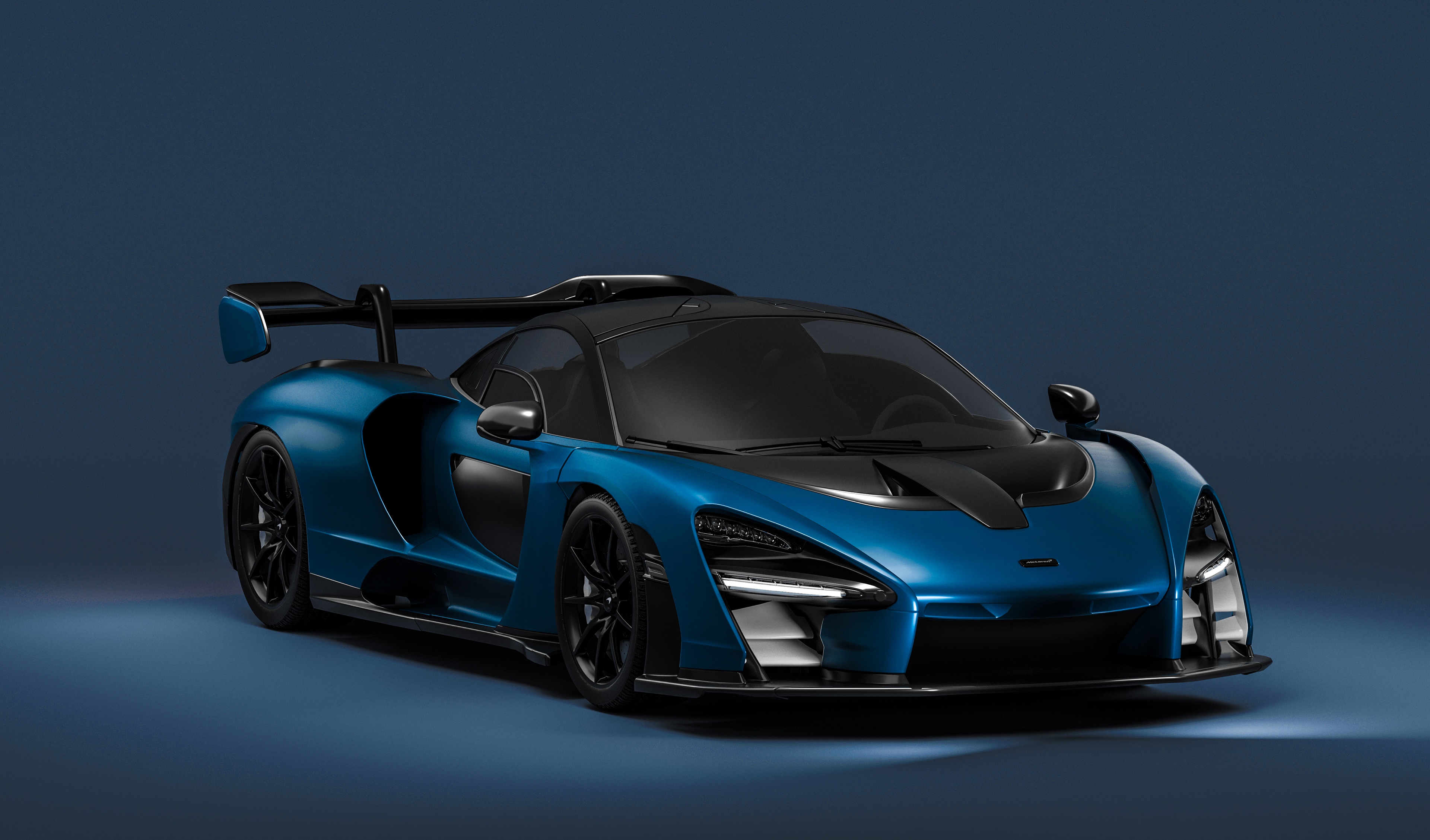 Blue McLaren Senna sports car HD Wallpaper