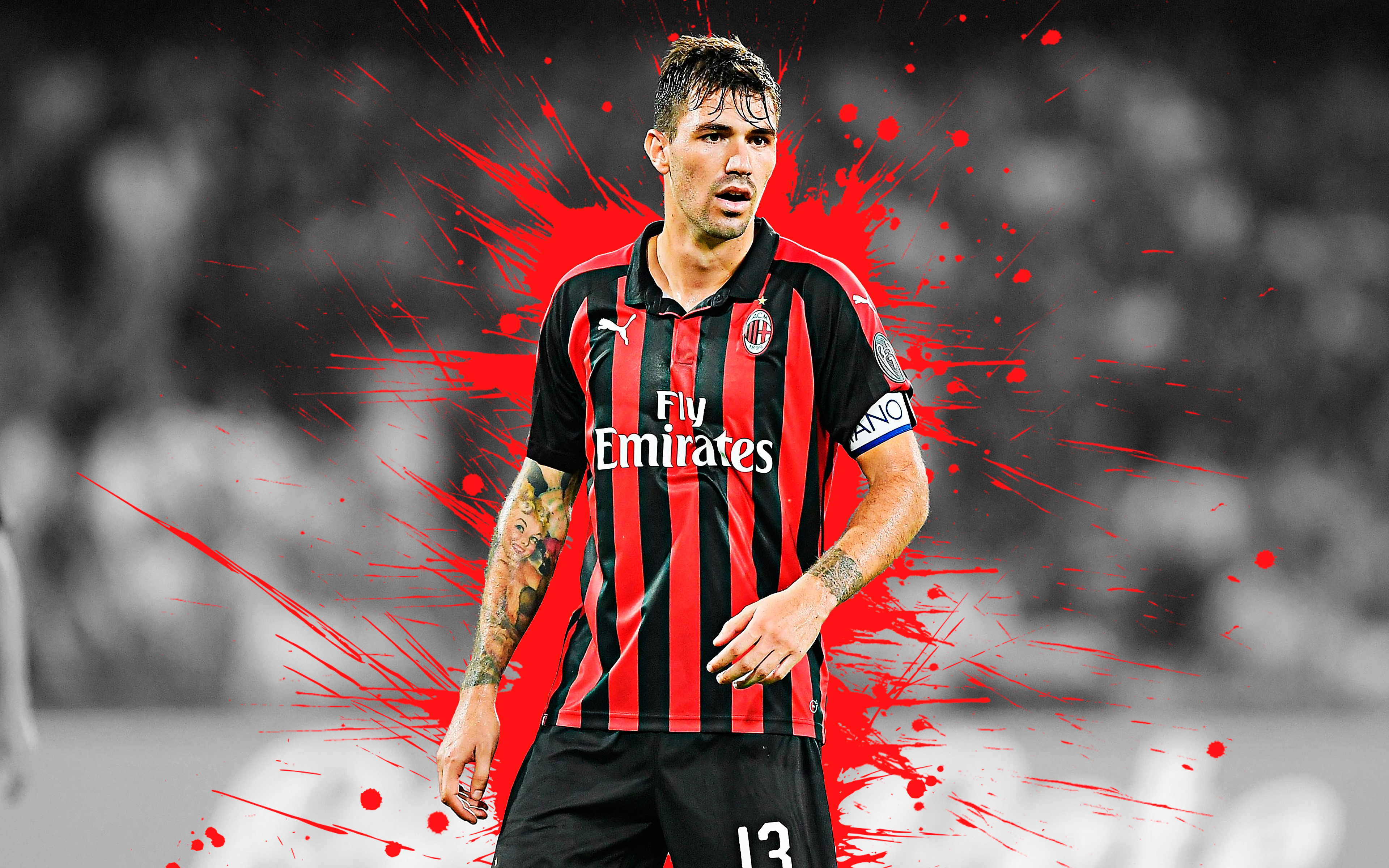 Alessio Romagnoli of A.C. Milan HD Wallpaper