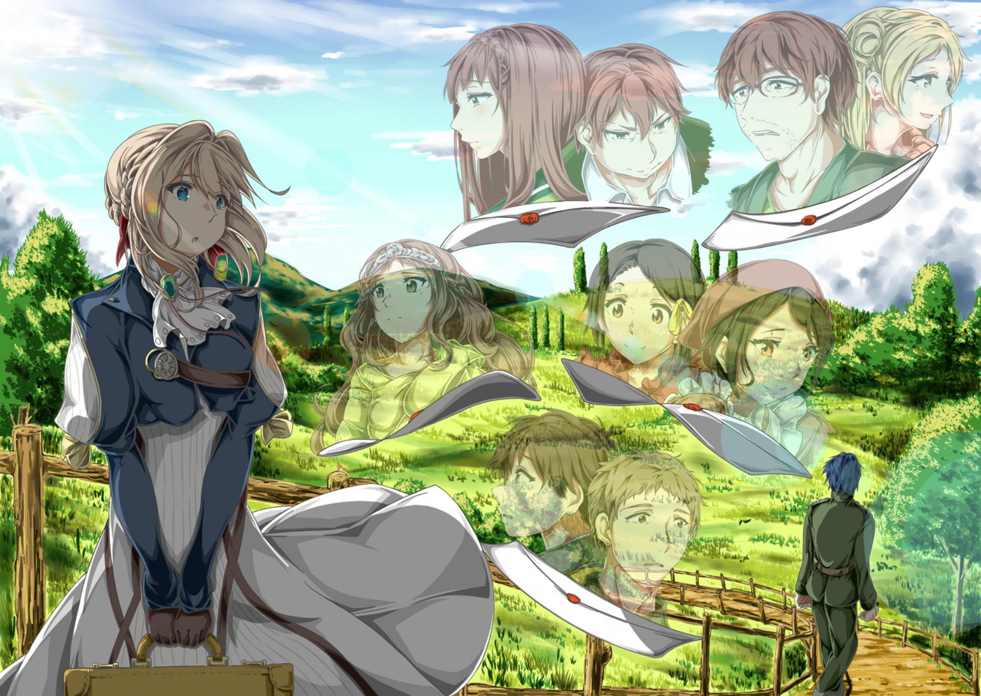 Violet Evergarden and memories of people HD Wallpaper