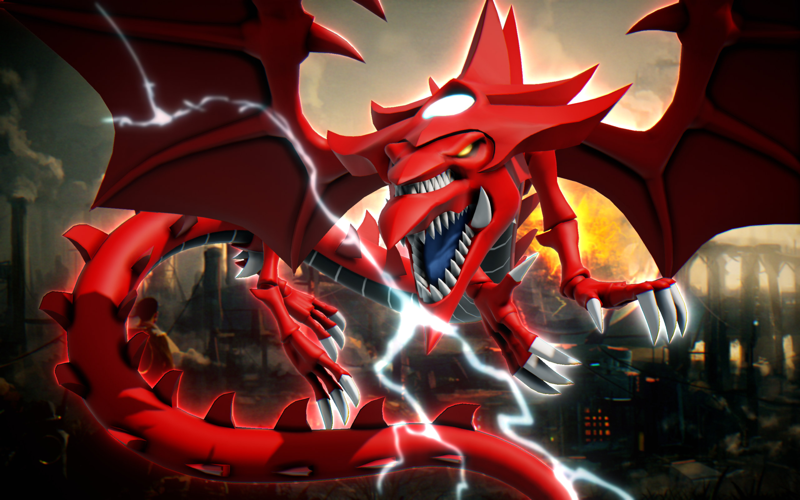 Slifer the Sky Dragon from Yu-Gi-Oh! HD Wallpaper