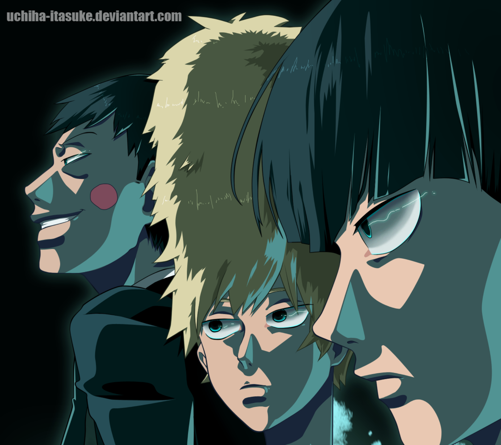 Ritsu Kageyama, Arataka Reigen, Shigeo Kageyama from Mob Psycho 100 HD Wallpaper