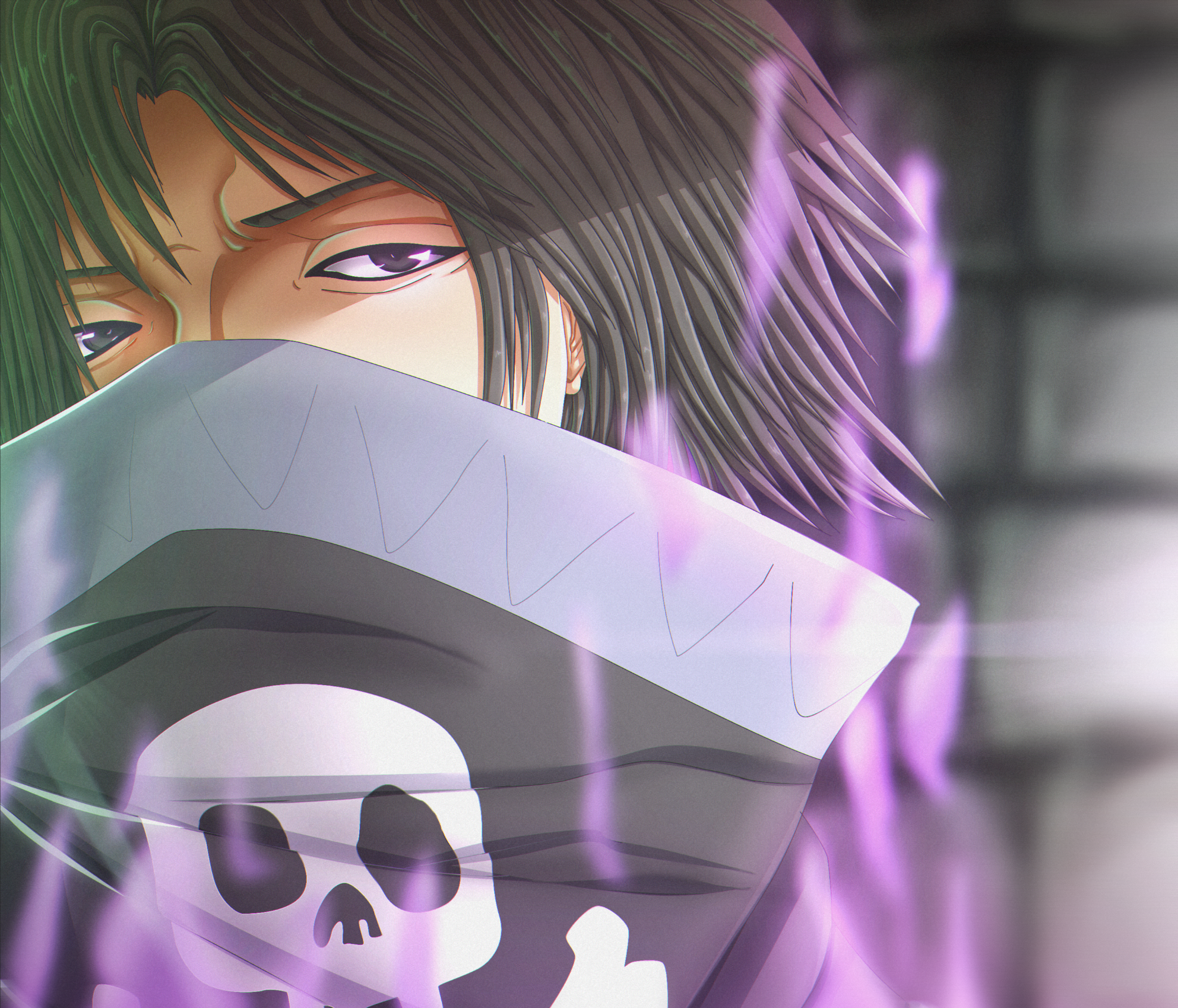 Feitan from Hunter x Hunter with skull scarf HD Wallpaper