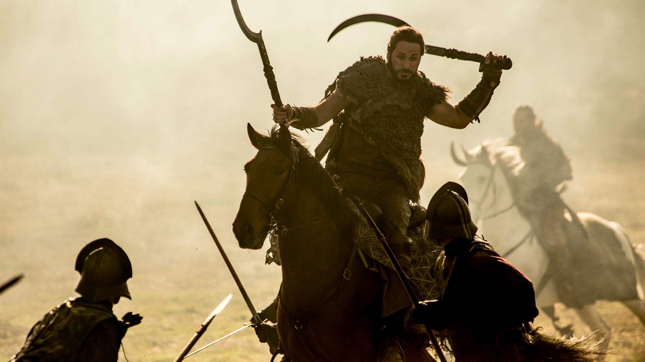 Khal Drogo from Game of Thrones on horseback HD Wallpaper