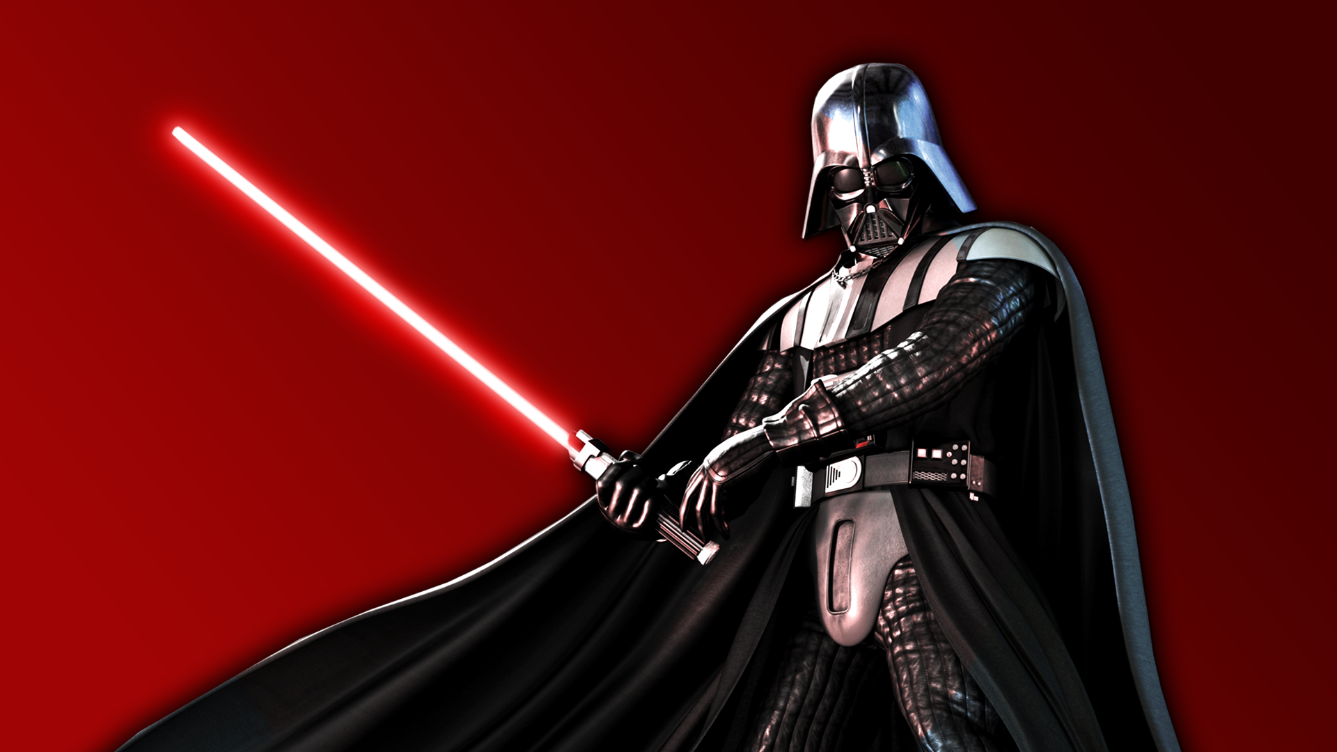 Darth Vader from Star Wars with Lightsaber HD Wallpaper