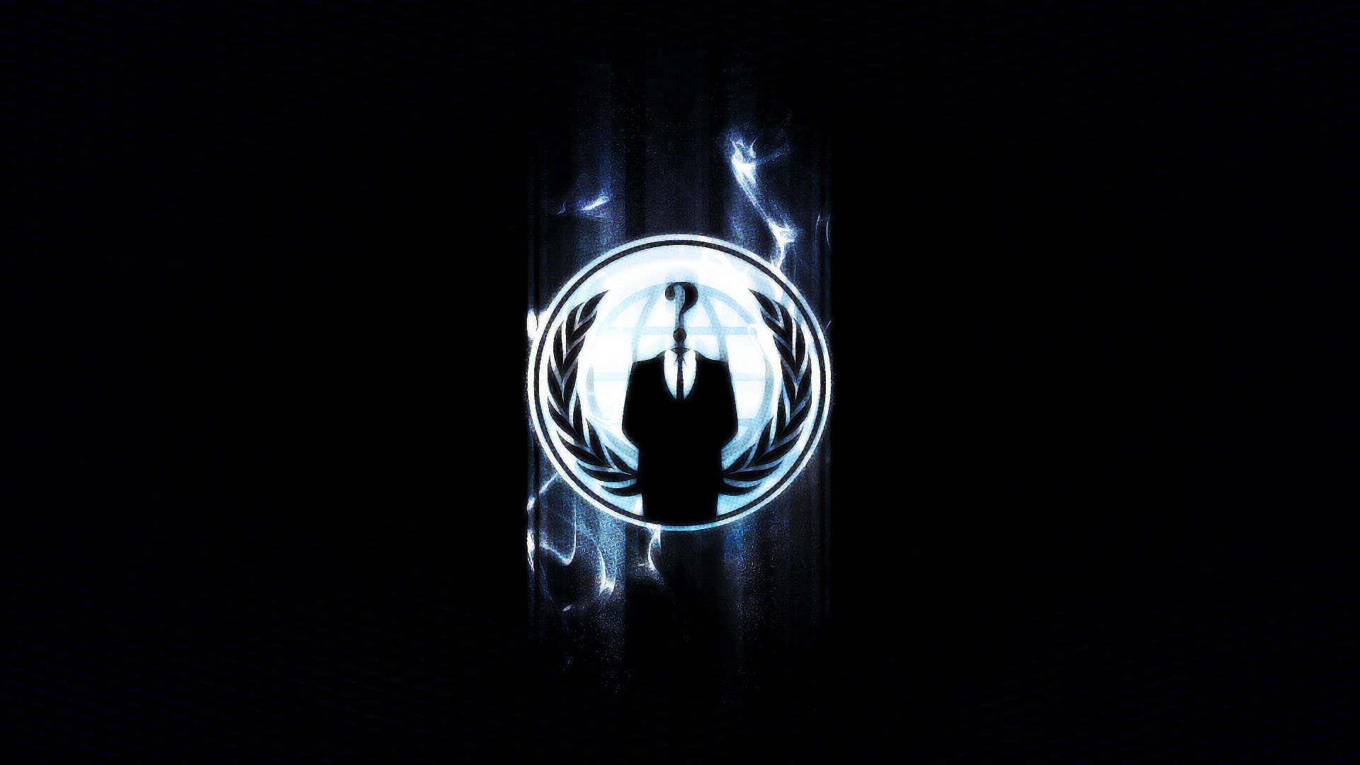 Anonymous Guy Fawkes Mask with Globe and Wreath HD Wallpaper