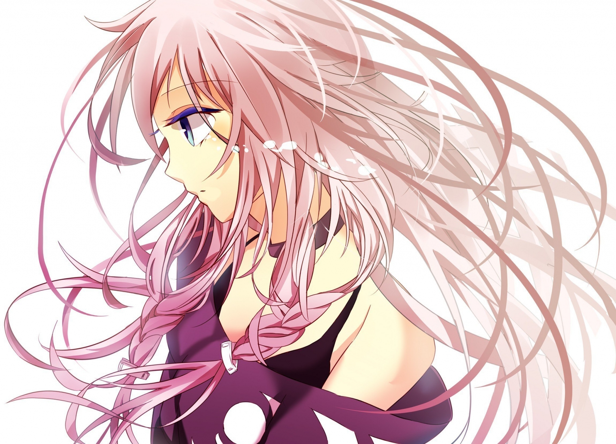 Anime girl with pink hair HD Wallpaper