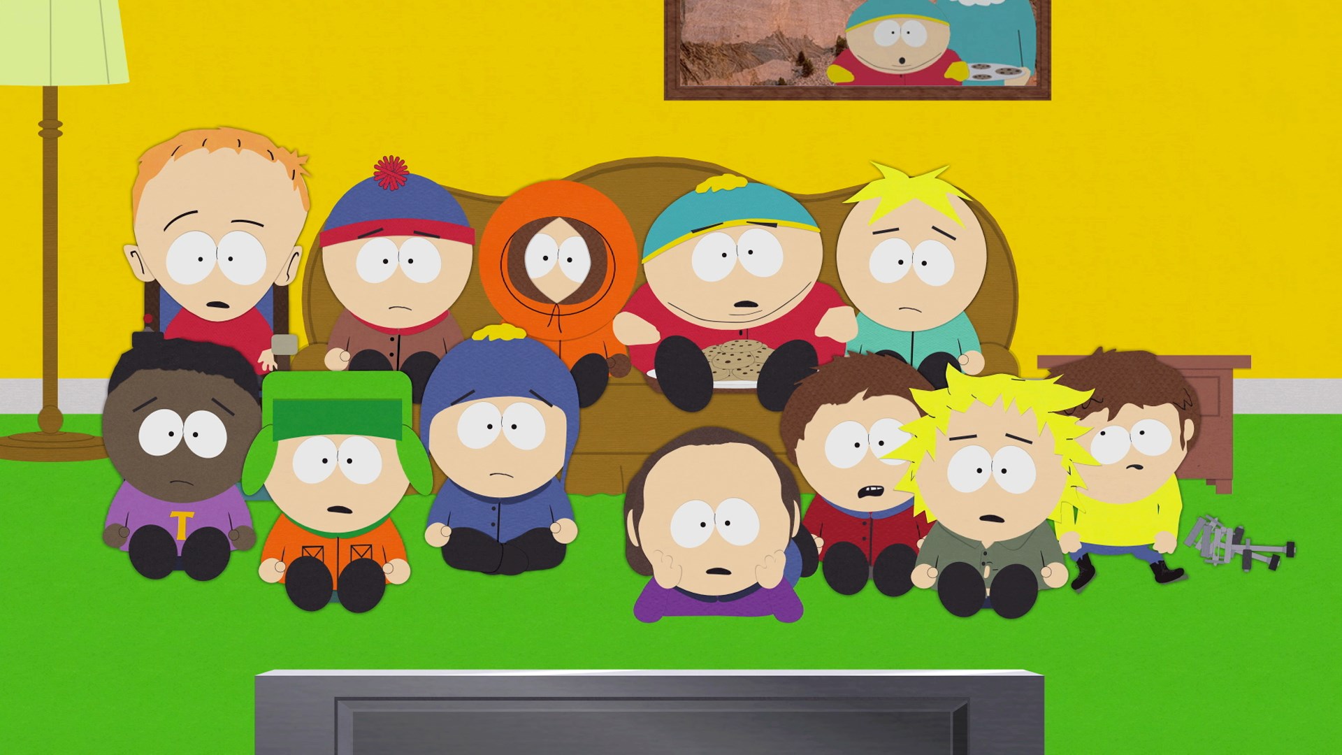 South Park Characters Watching TV HD Wallpaper