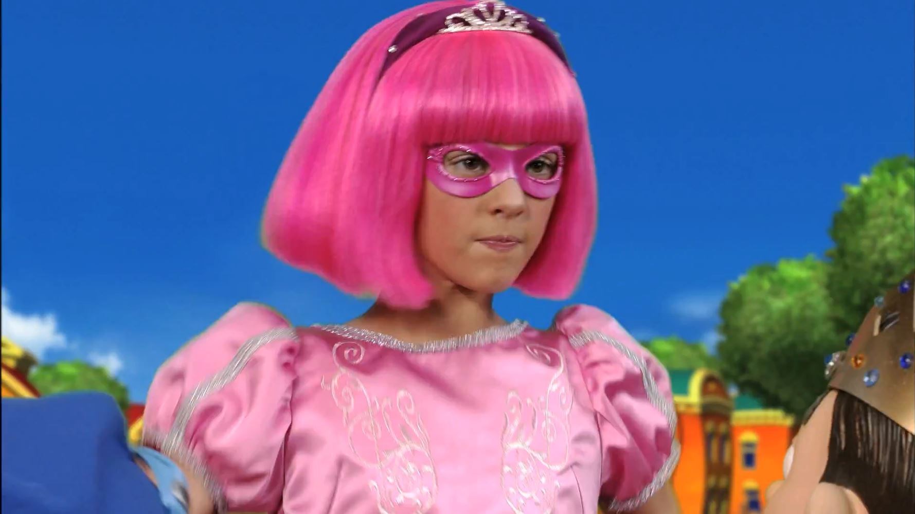 Stephanie from LazyTown wearing a pink princess costume HD Wallpaper