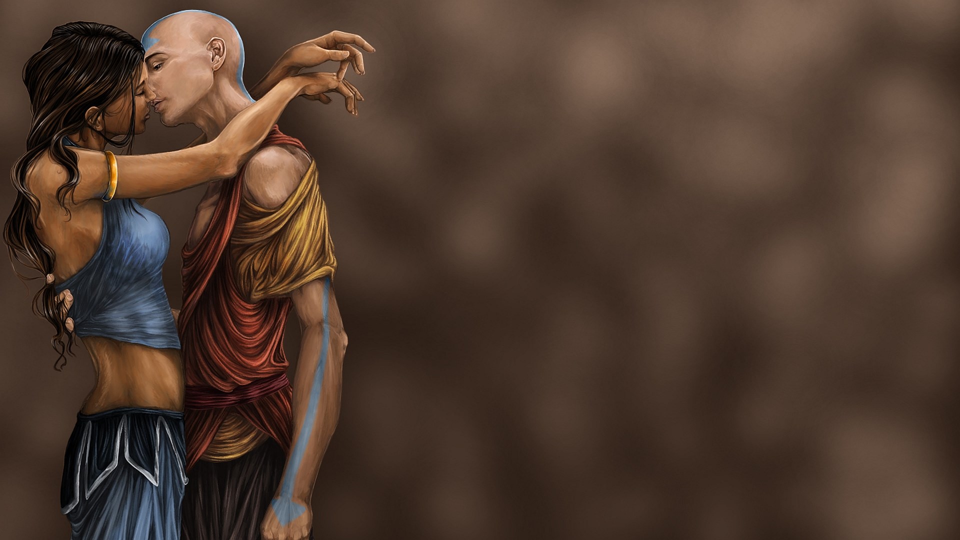 Aang and Katara from Avatar: The Last Airbender HD Wallpaper
