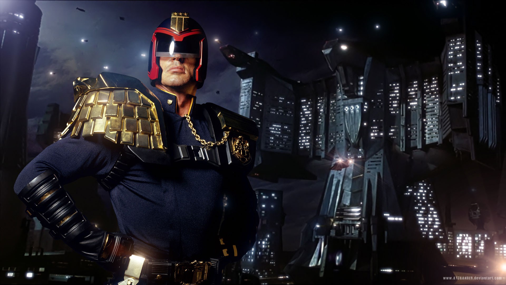 Judge Dredd from Judge Dredd HD Wallpaper