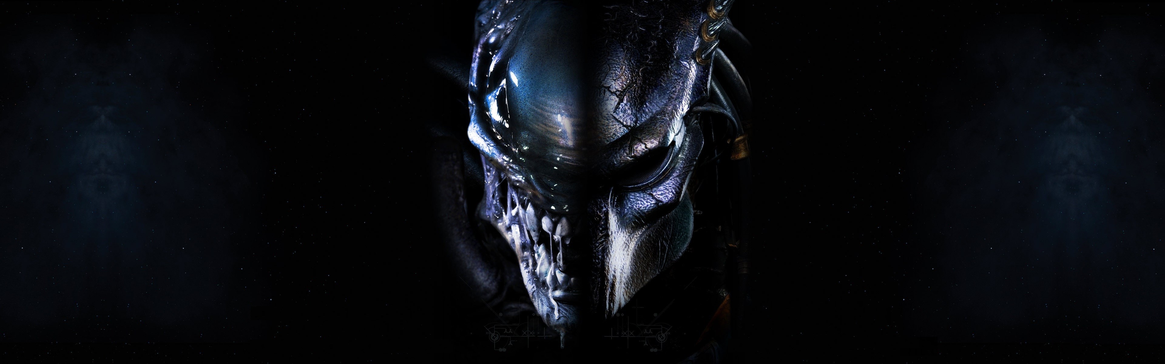 Predator mask in widescreen HD Wallpaper