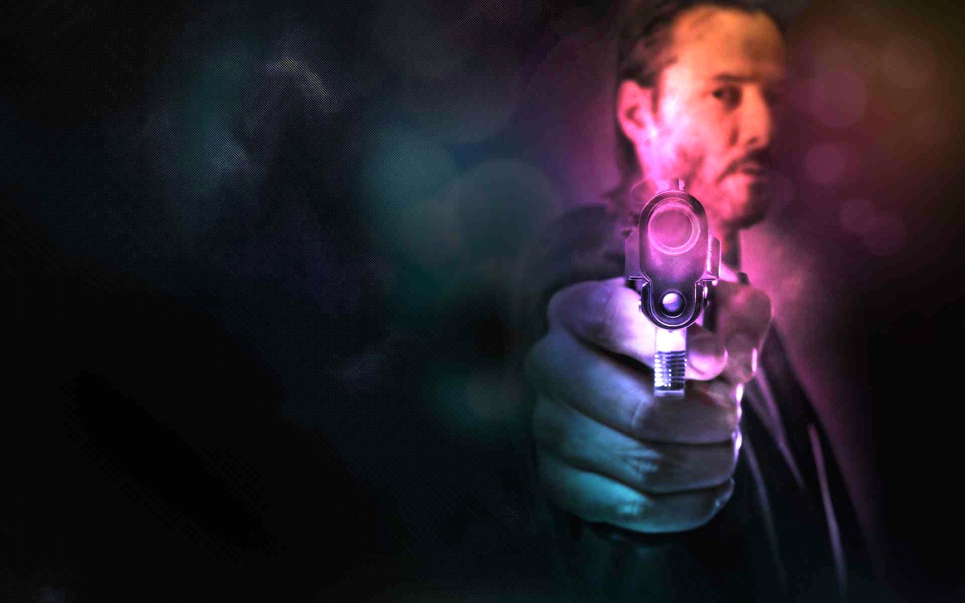 John Wick pointing a gun HD Wallpaper