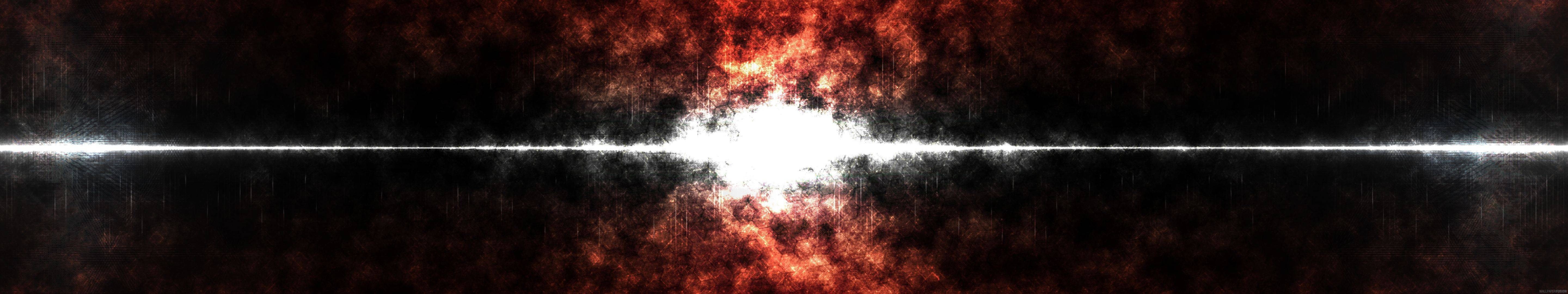 Abstract fiery explosion with bright light beam HD Wallpaper