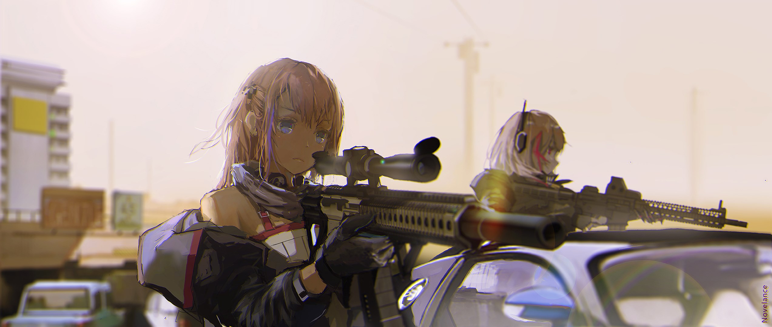 Girls Frontline characters with sniper rifles HD Wallpaper