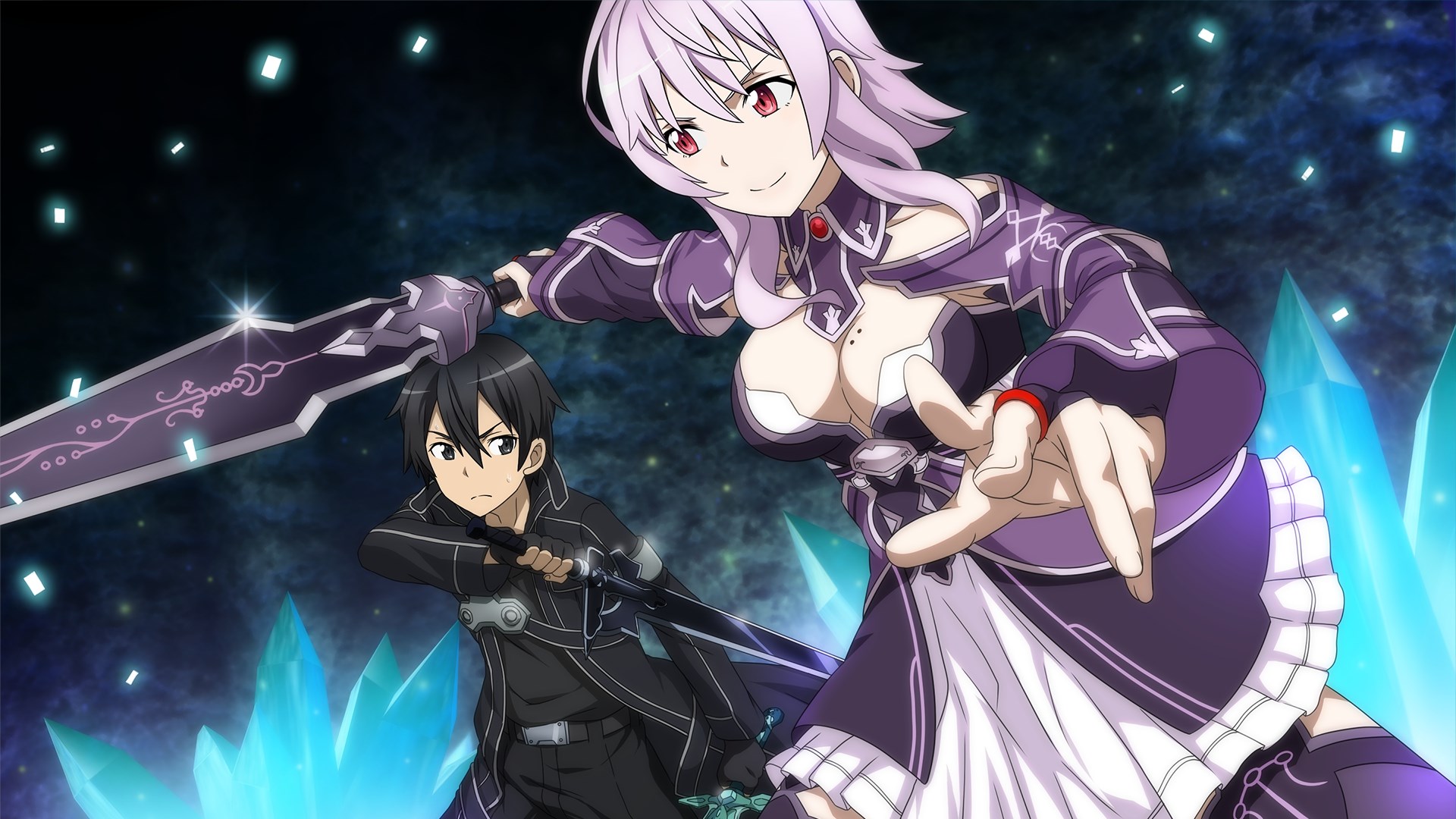 Kirito and Sinon from Sword Art Online HD Wallpaper