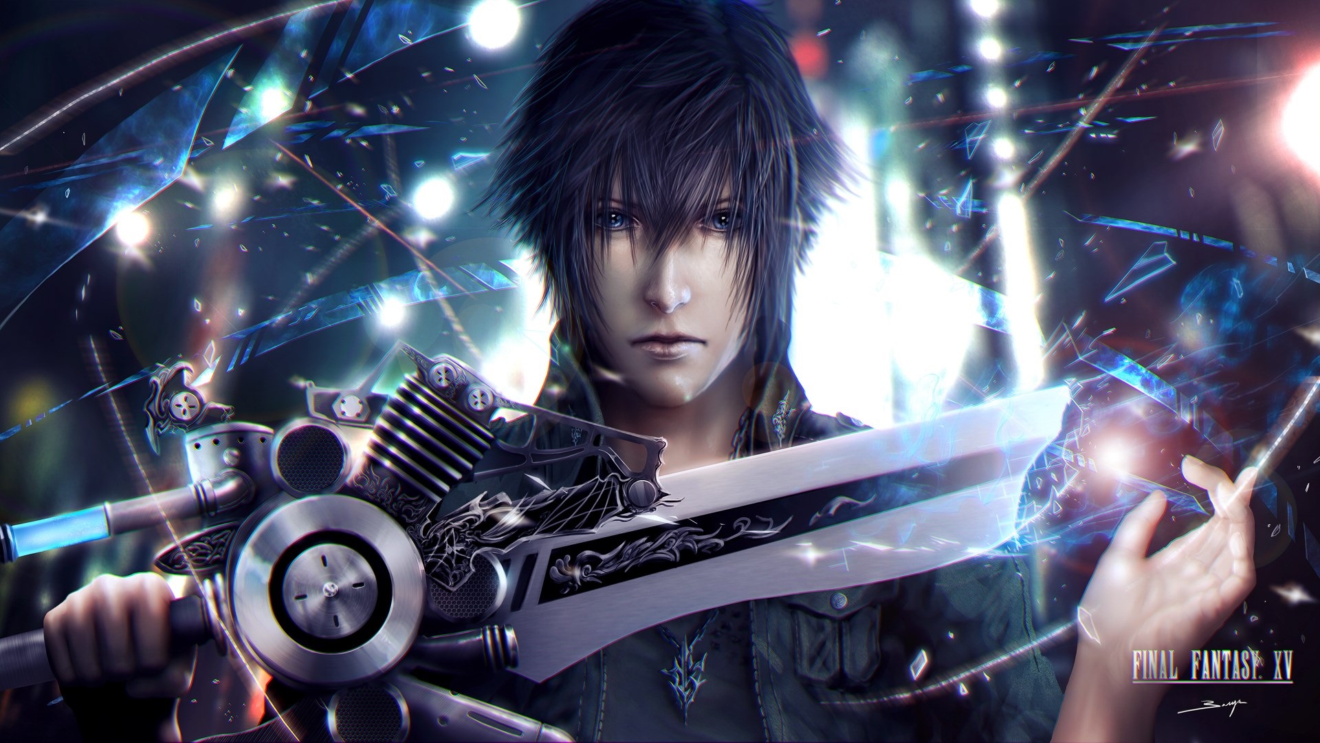 Noctis Lucis Caelum from Final Fantasy XV with sword HD Wallpaper